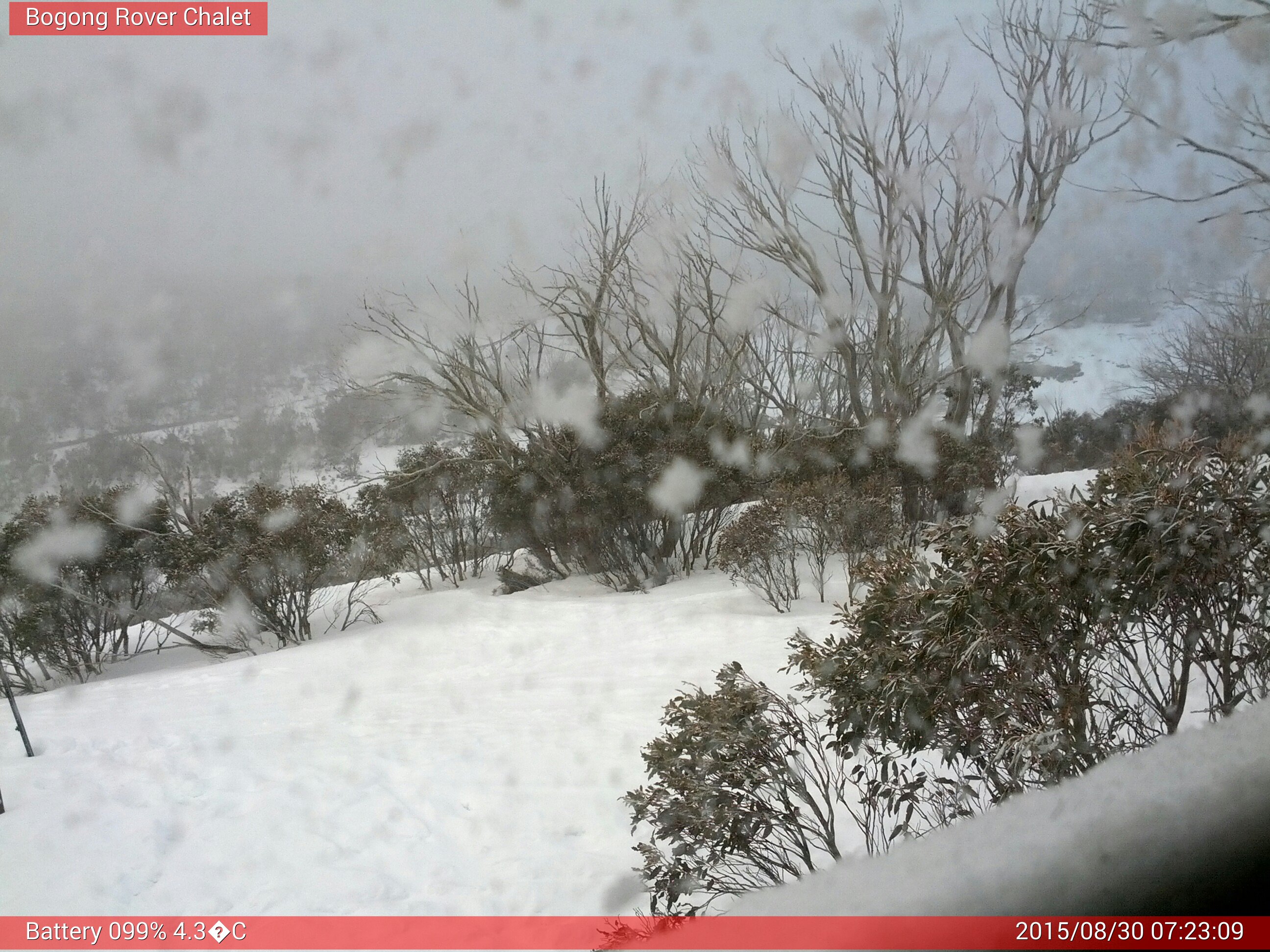 Bogong Web Cam 7:23am Sunday 30th of August 2015