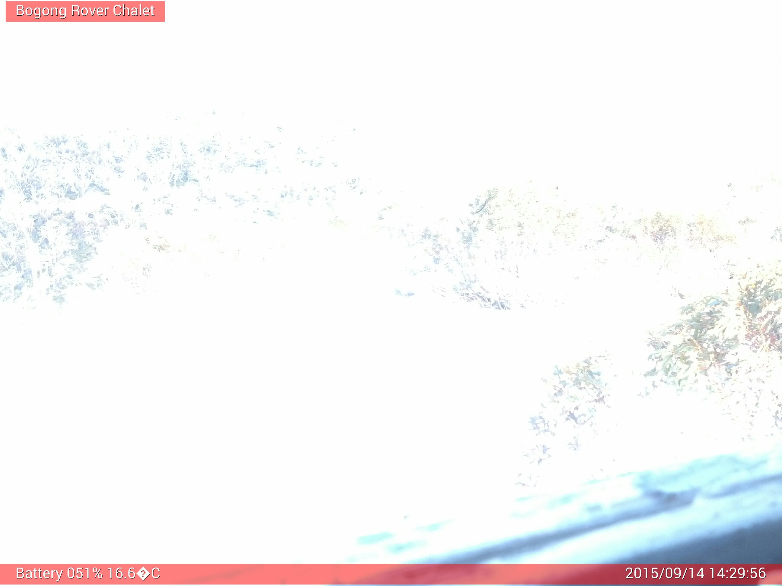 Bogong Web Cam 2:29pm Monday 14th of September 2015