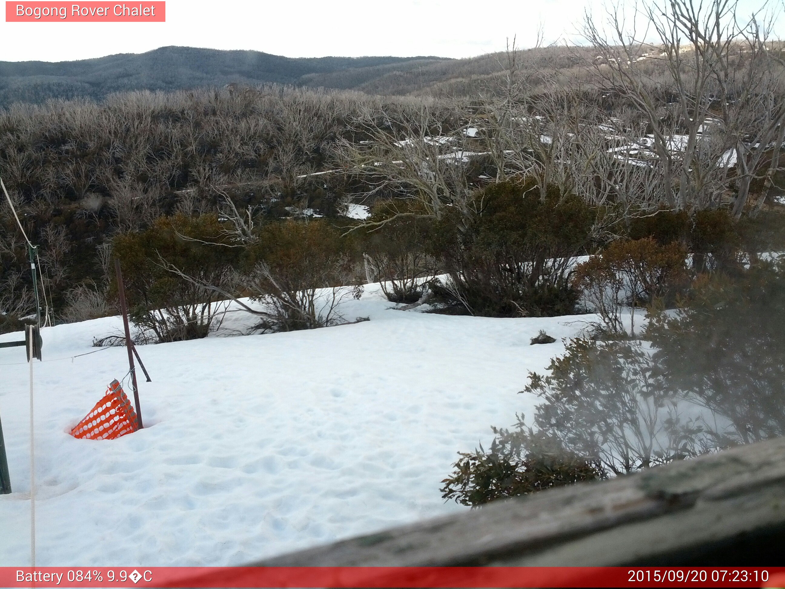 Bogong Web Cam 7:23am Sunday 20th of September 2015