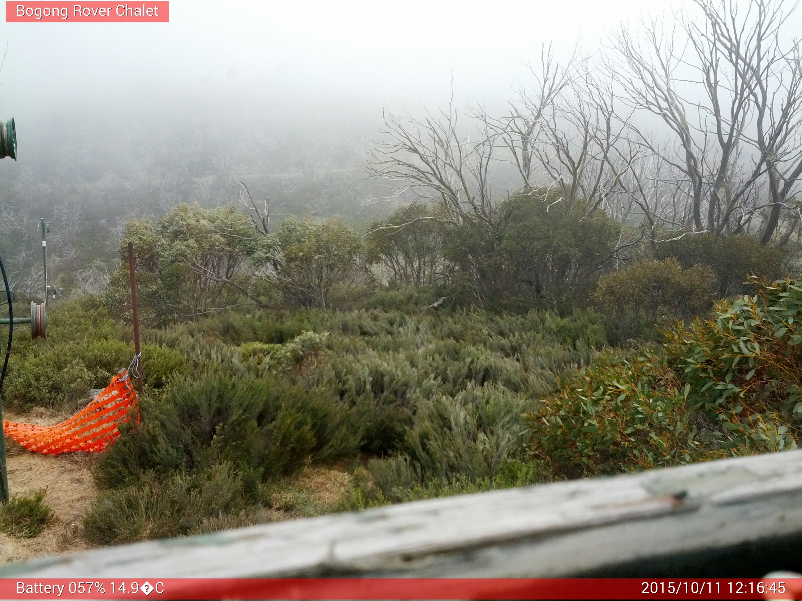 Bogong Web Cam 12:16pm Sunday 11th of October 2015