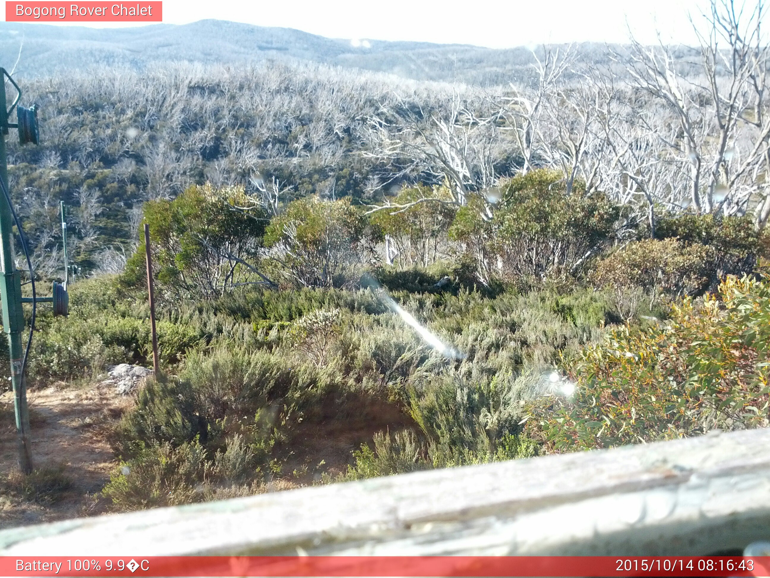 Bogong Web Cam 8:16am Wednesday 14th of October 2015