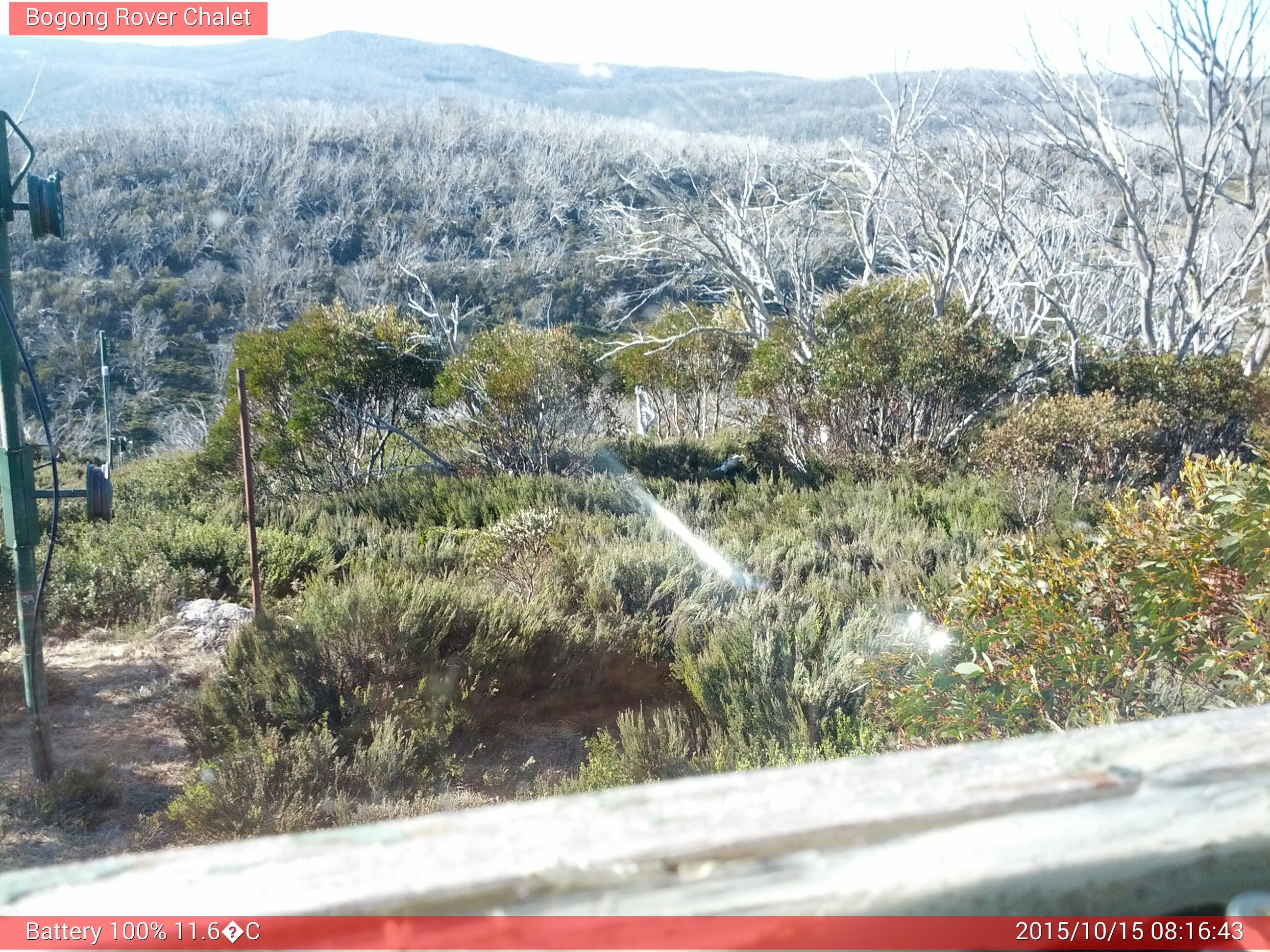 Bogong Web Cam 8:16am Thursday 15th of October 2015