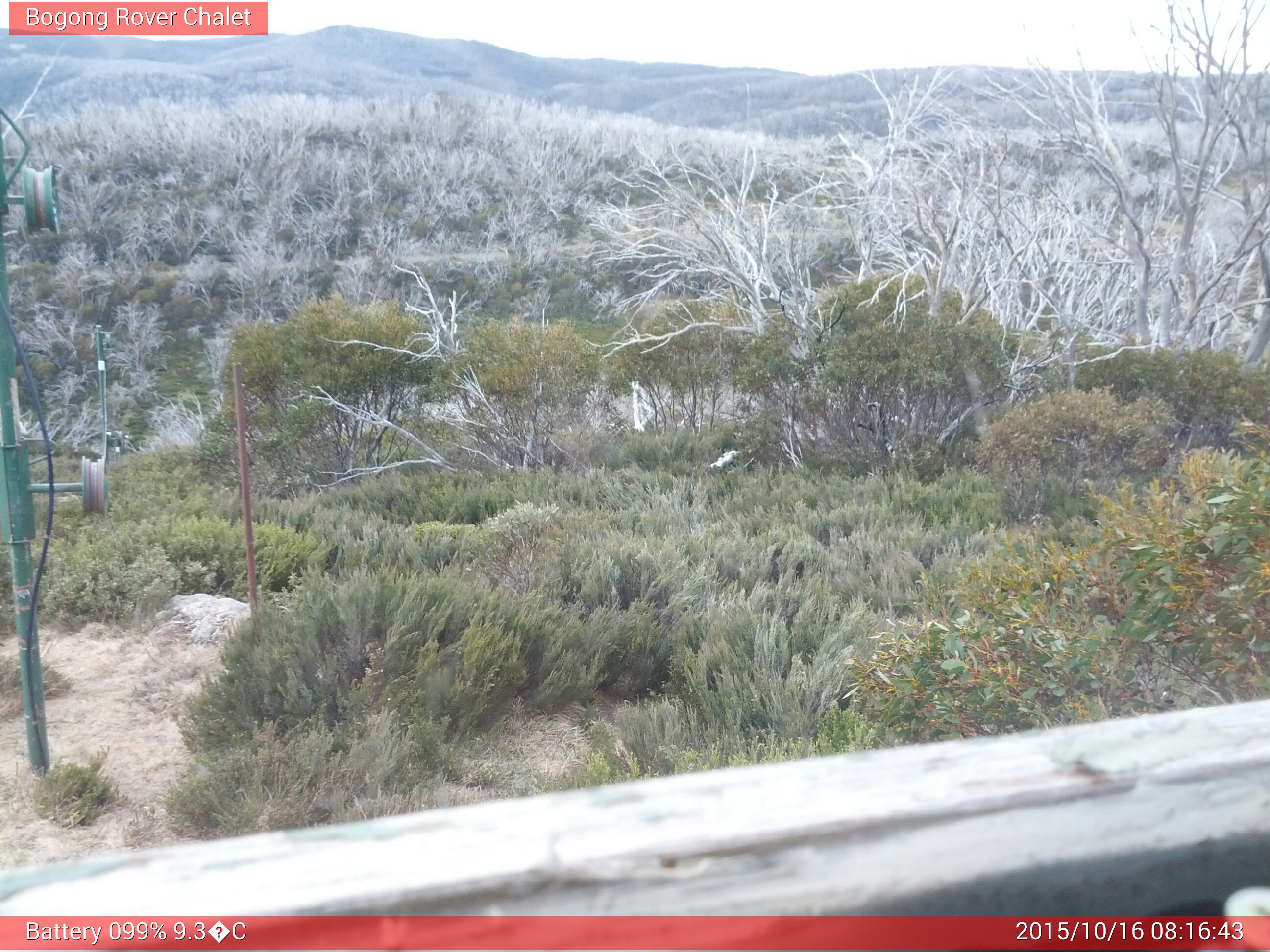 Bogong Web Cam 8:16am Friday 16th of October 2015