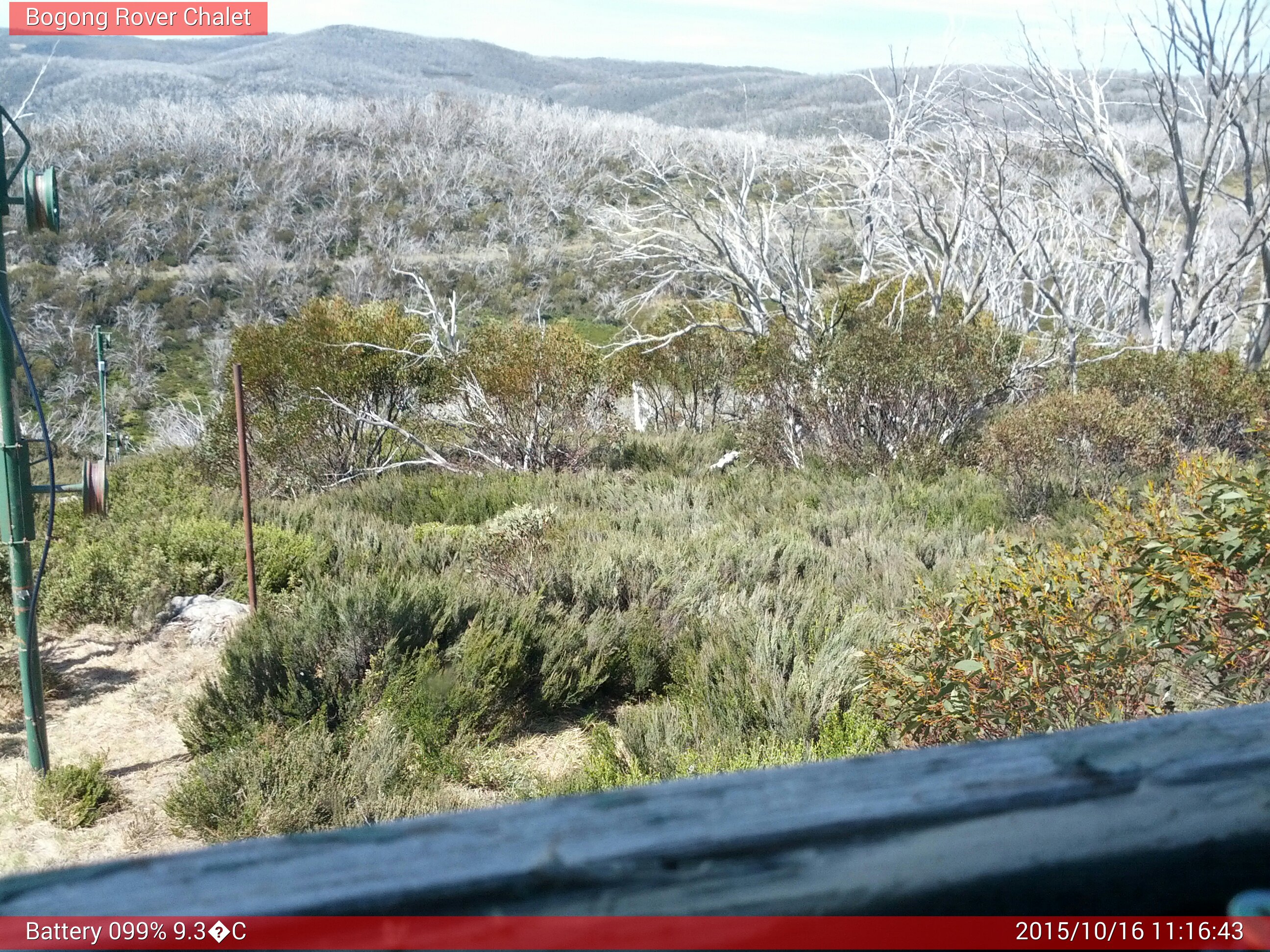 Bogong Web Cam 11:16am Friday 16th of October 2015