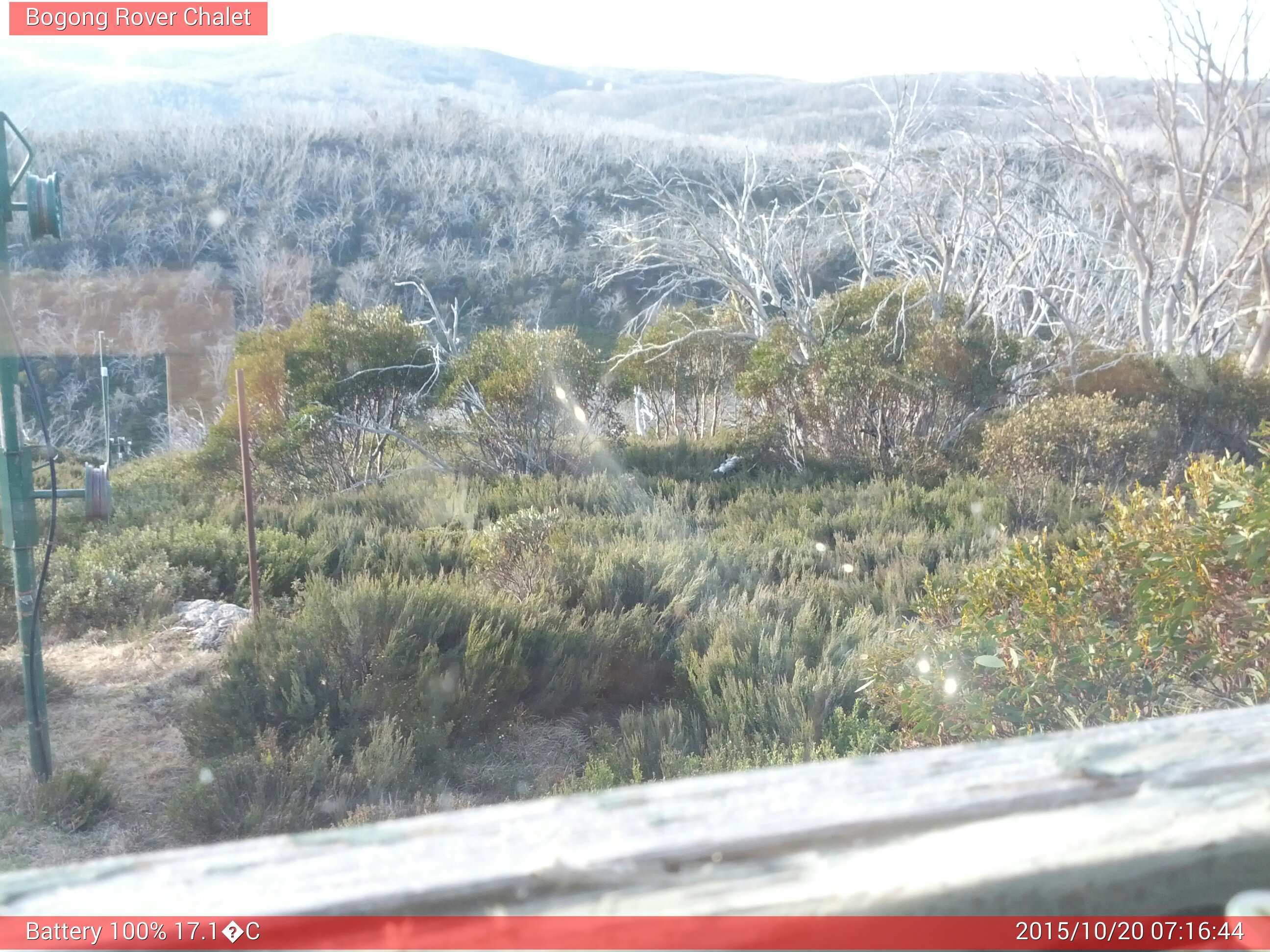 Bogong Web Cam 7:16am Tuesday 20th of October 2015