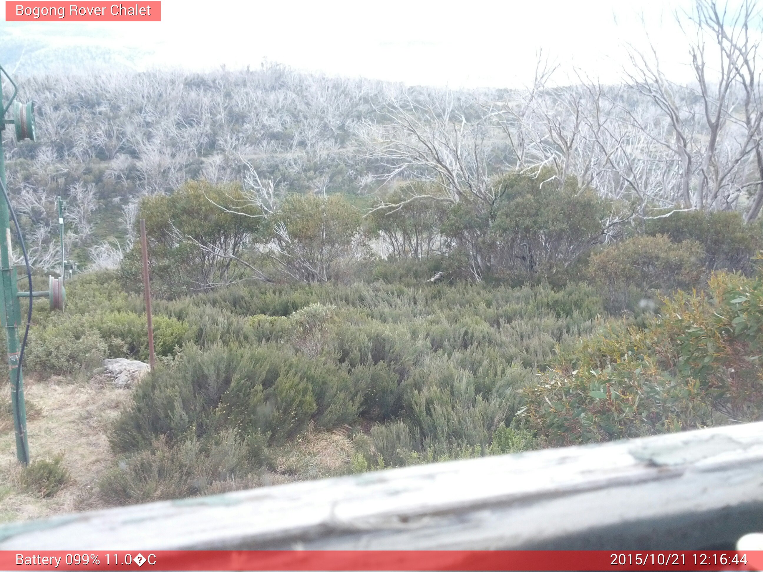 Bogong Web Cam 12:16pm Wednesday 21st of October 2015