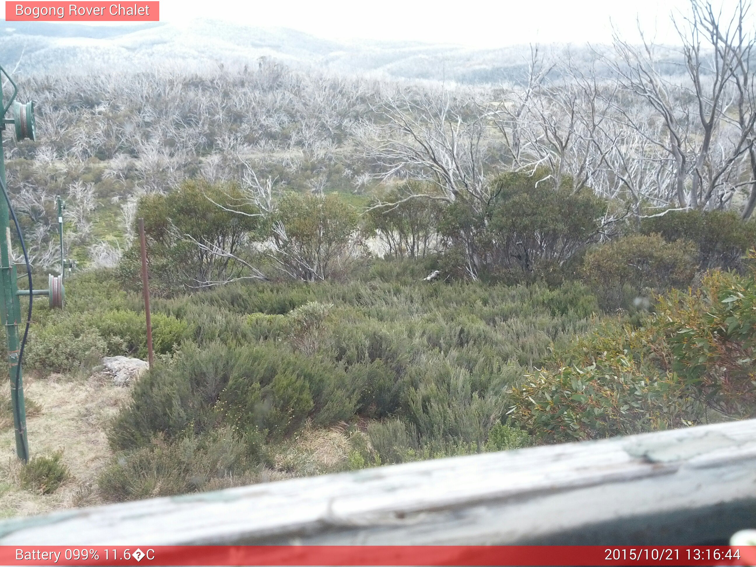 Bogong Web Cam 1:16pm Wednesday 21st of October 2015