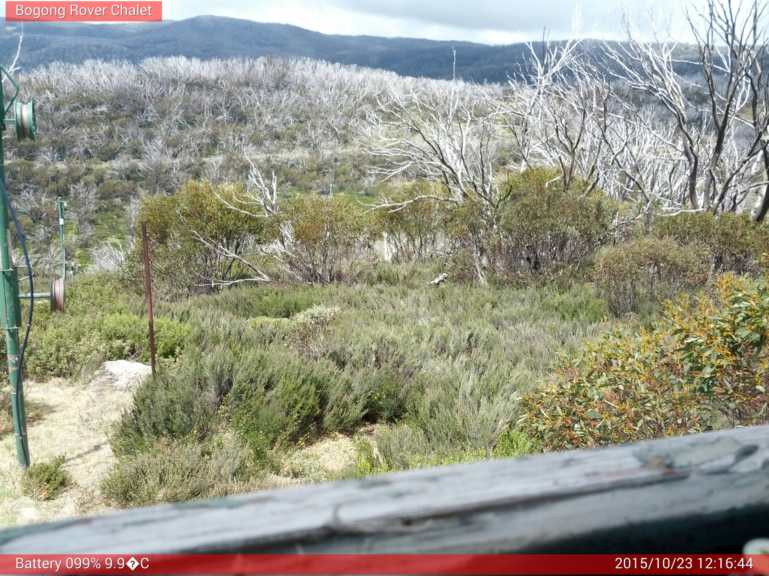 Bogong Web Cam 12:16pm Friday 23rd of October 2015