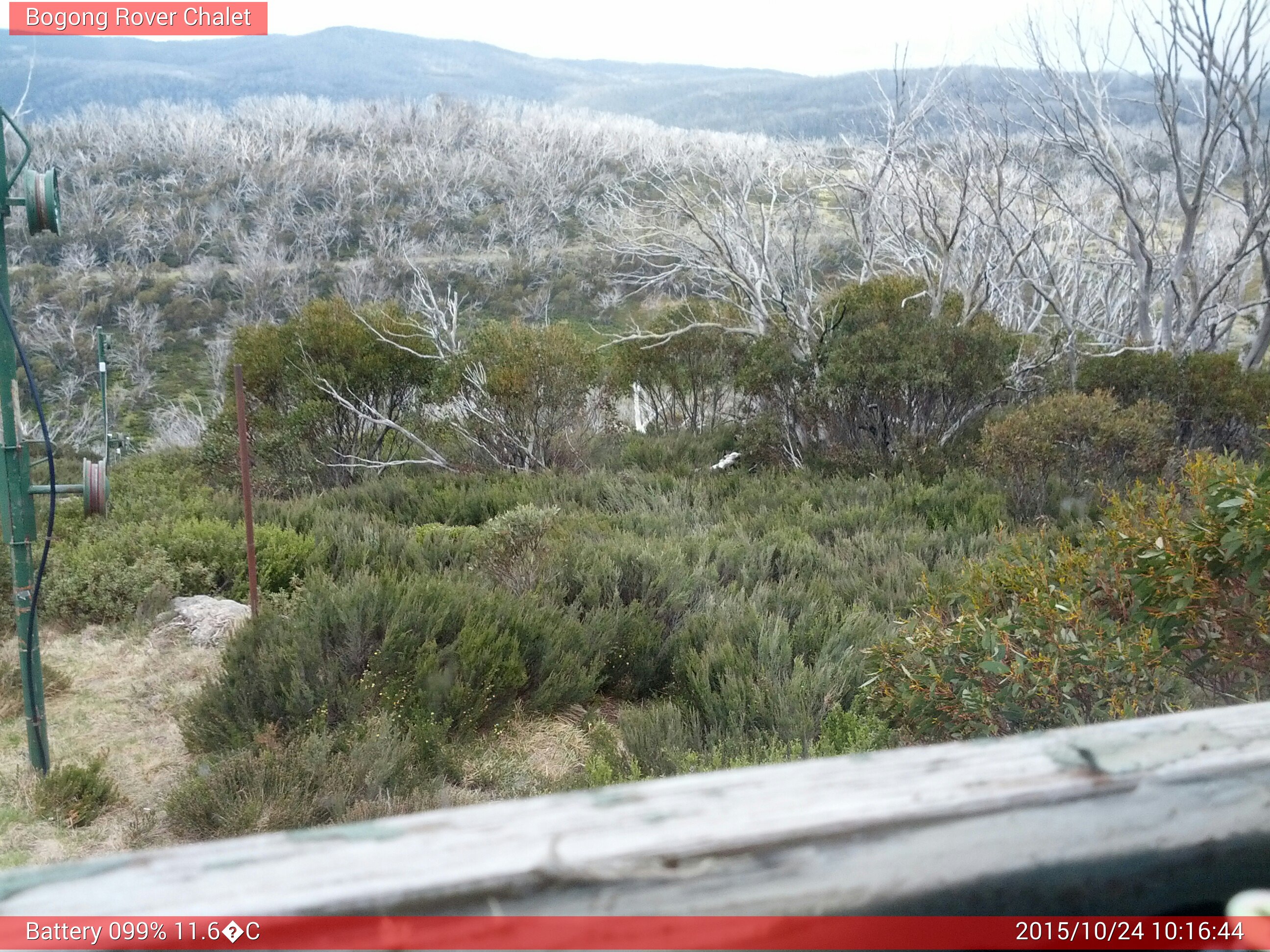 Bogong Web Cam 10:16am Saturday 24th of October 2015