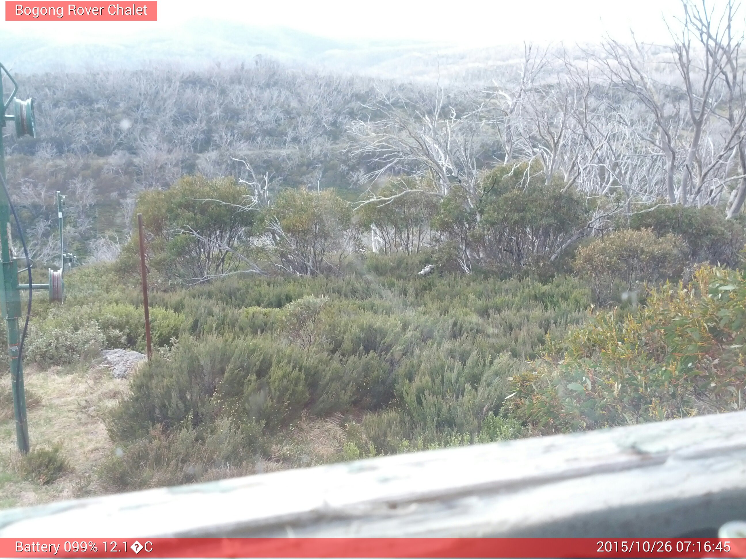 Bogong Web Cam 7:16am Monday 26th of October 2015