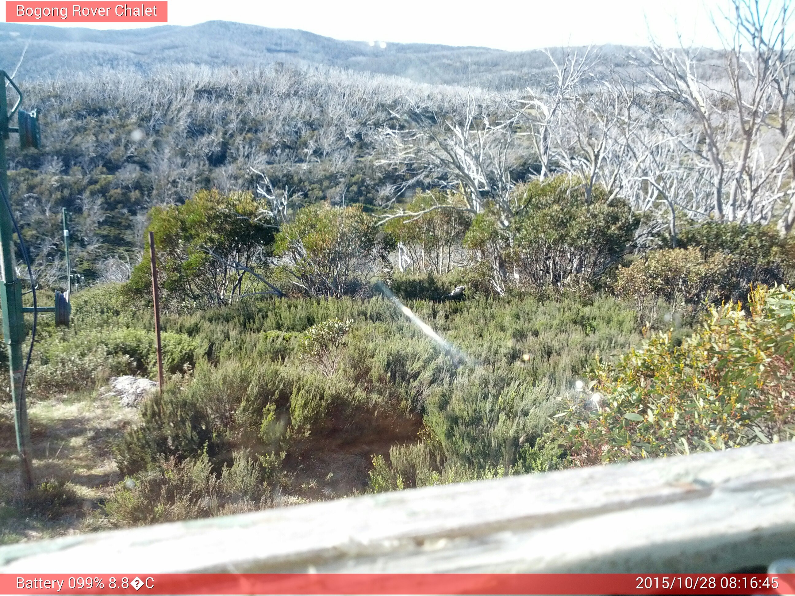 Bogong Web Cam 8:16am Wednesday 28th of October 2015