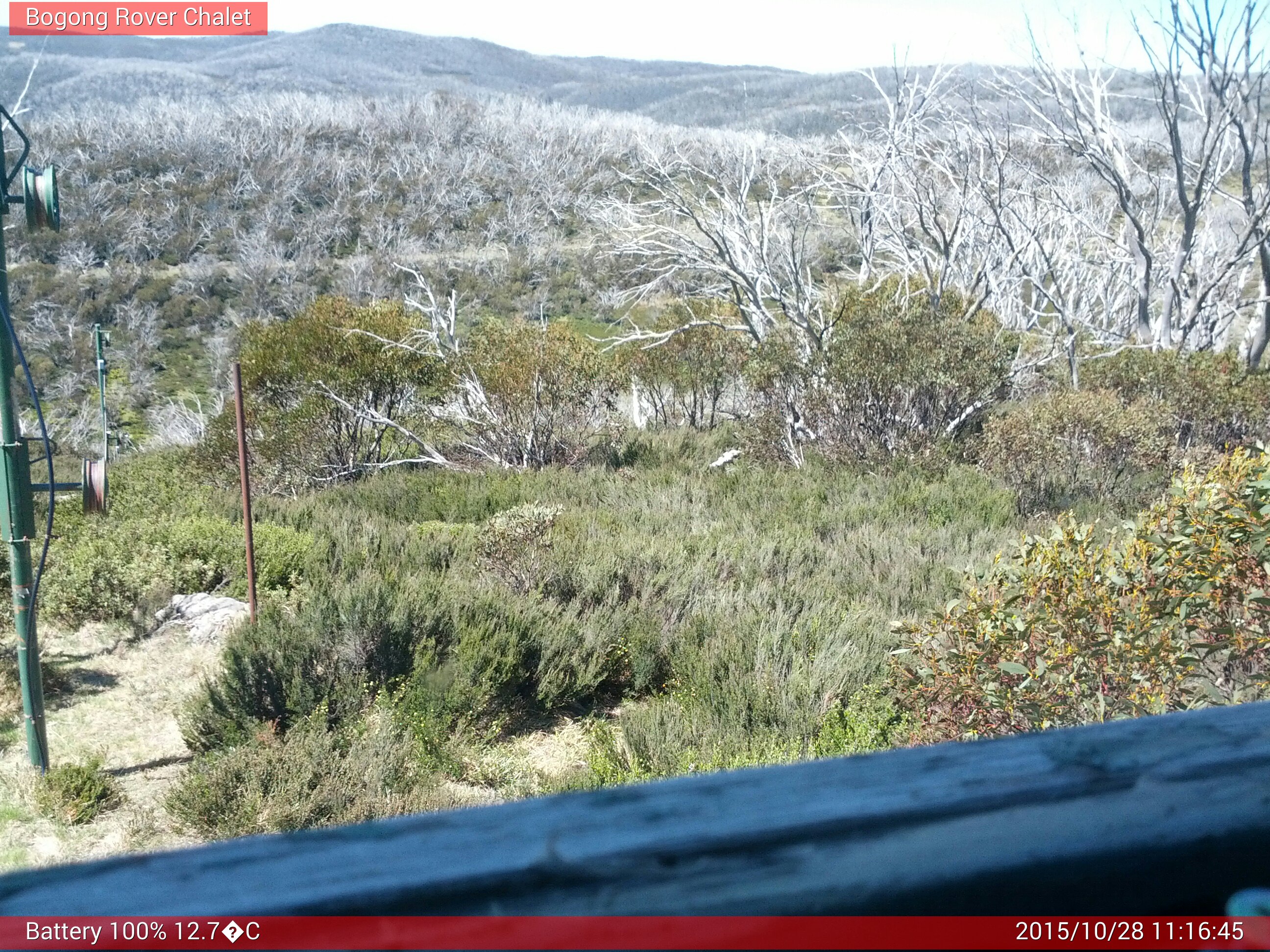 Bogong Web Cam 11:16am Wednesday 28th of October 2015