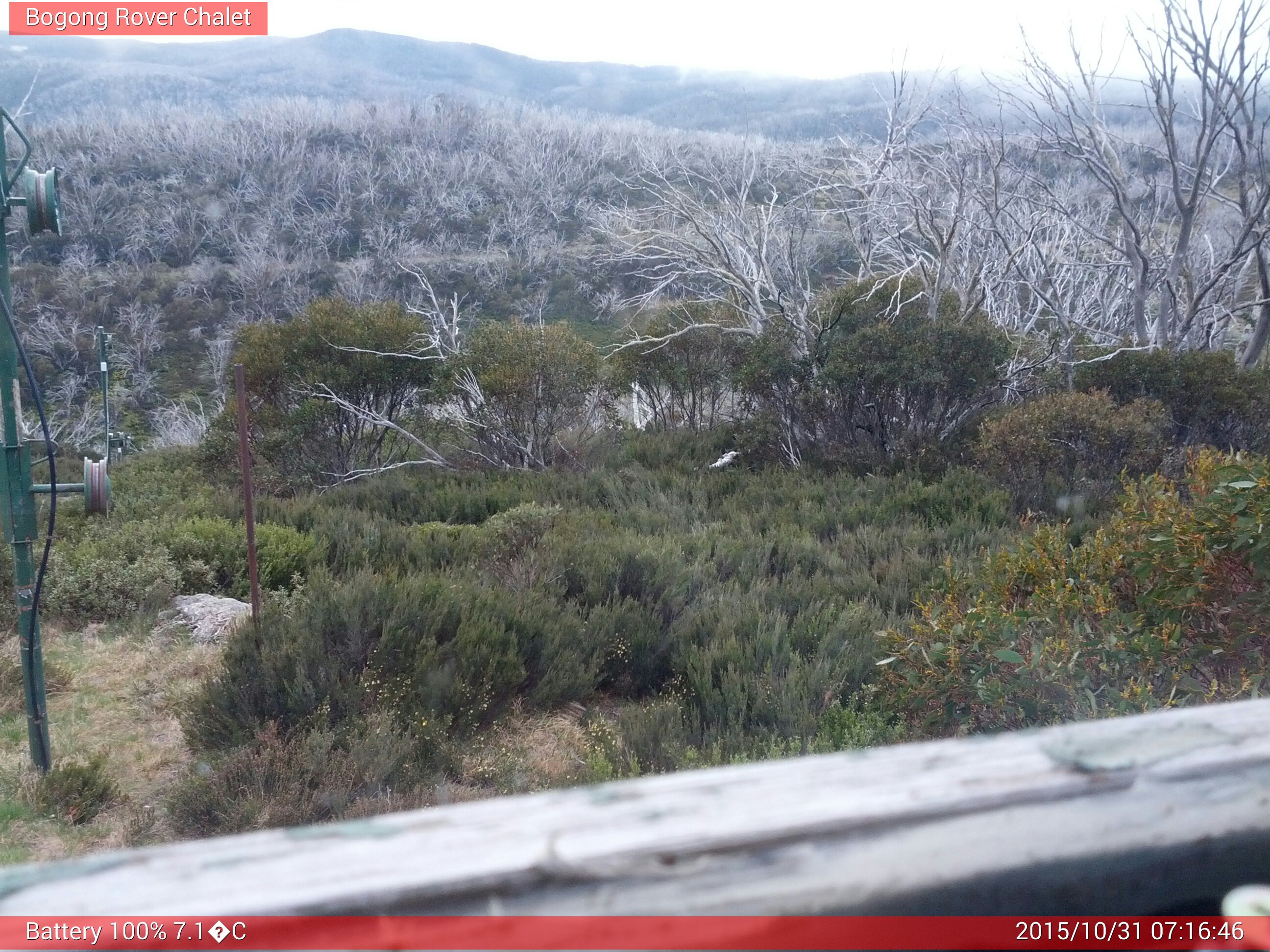 Bogong Web Cam 7:16am Saturday 31st of October 2015