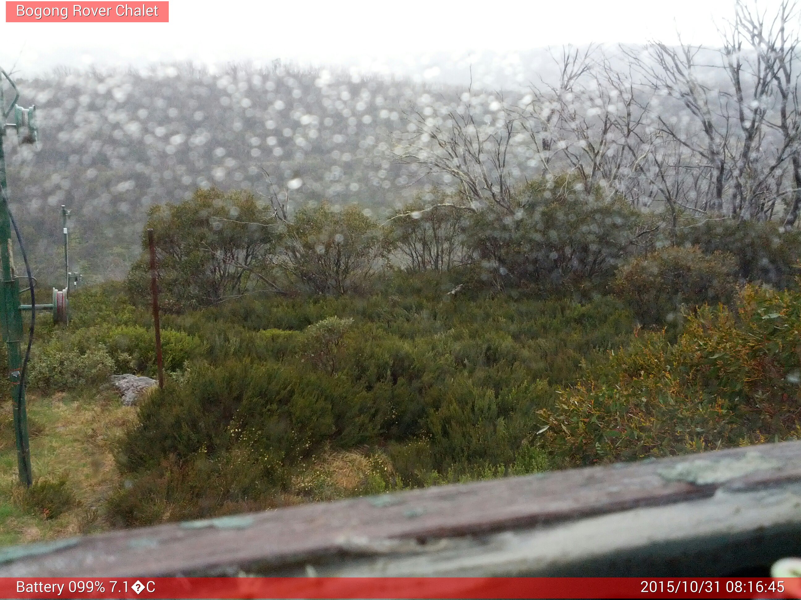 Bogong Web Cam 8:16am Saturday 31st of October 2015