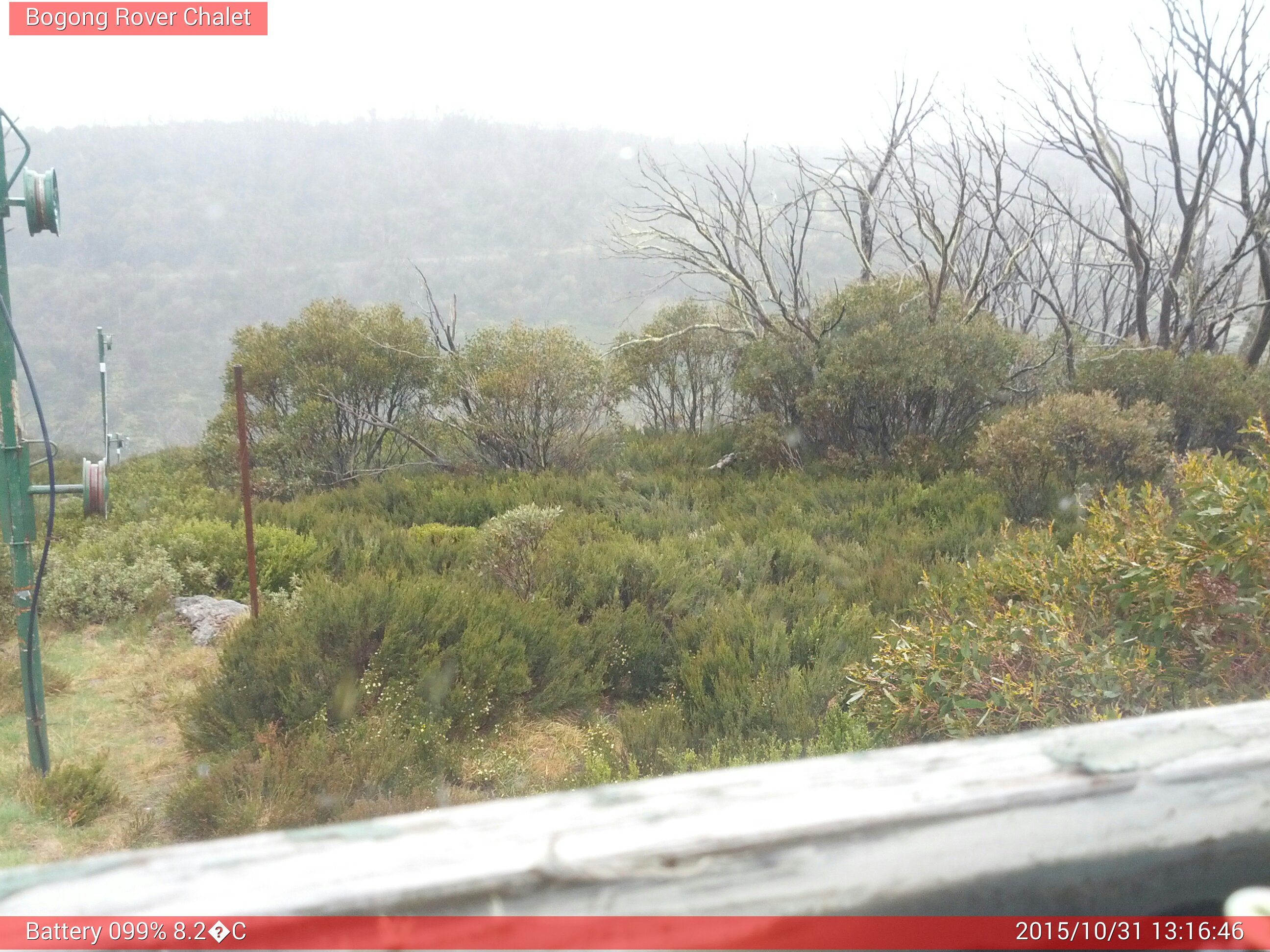 Bogong Web Cam 1:16pm Saturday 31st of October 2015