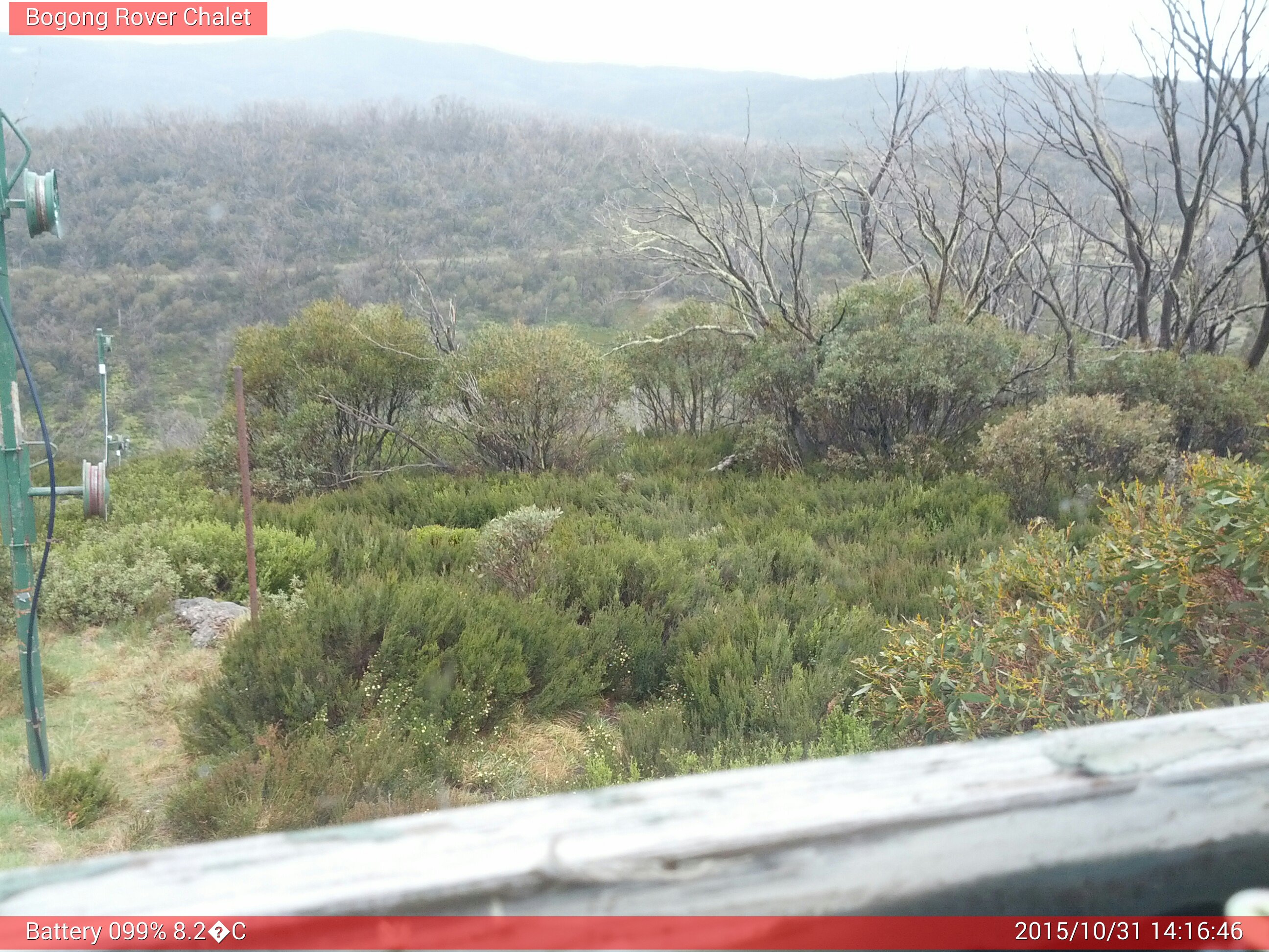 Bogong Web Cam 2:16pm Saturday 31st of October 2015