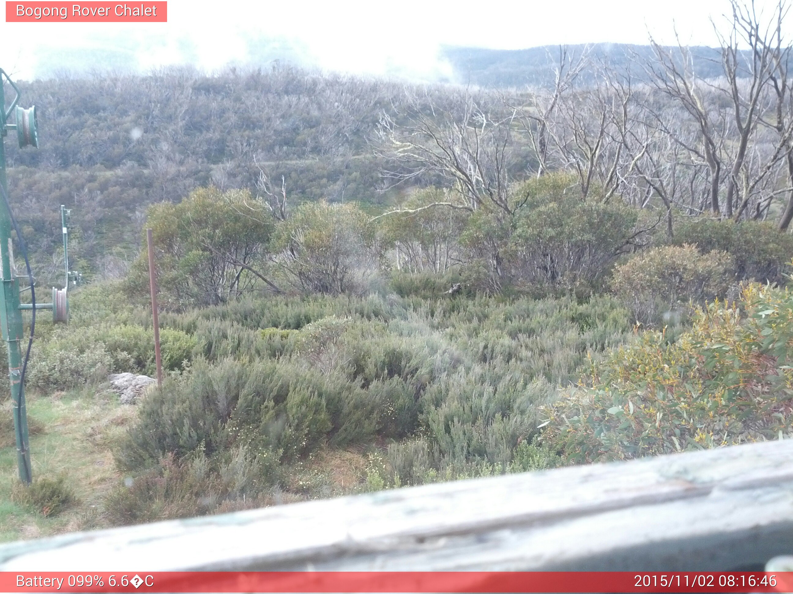 Bogong Web Cam 8:16am Monday 2nd of November 2015