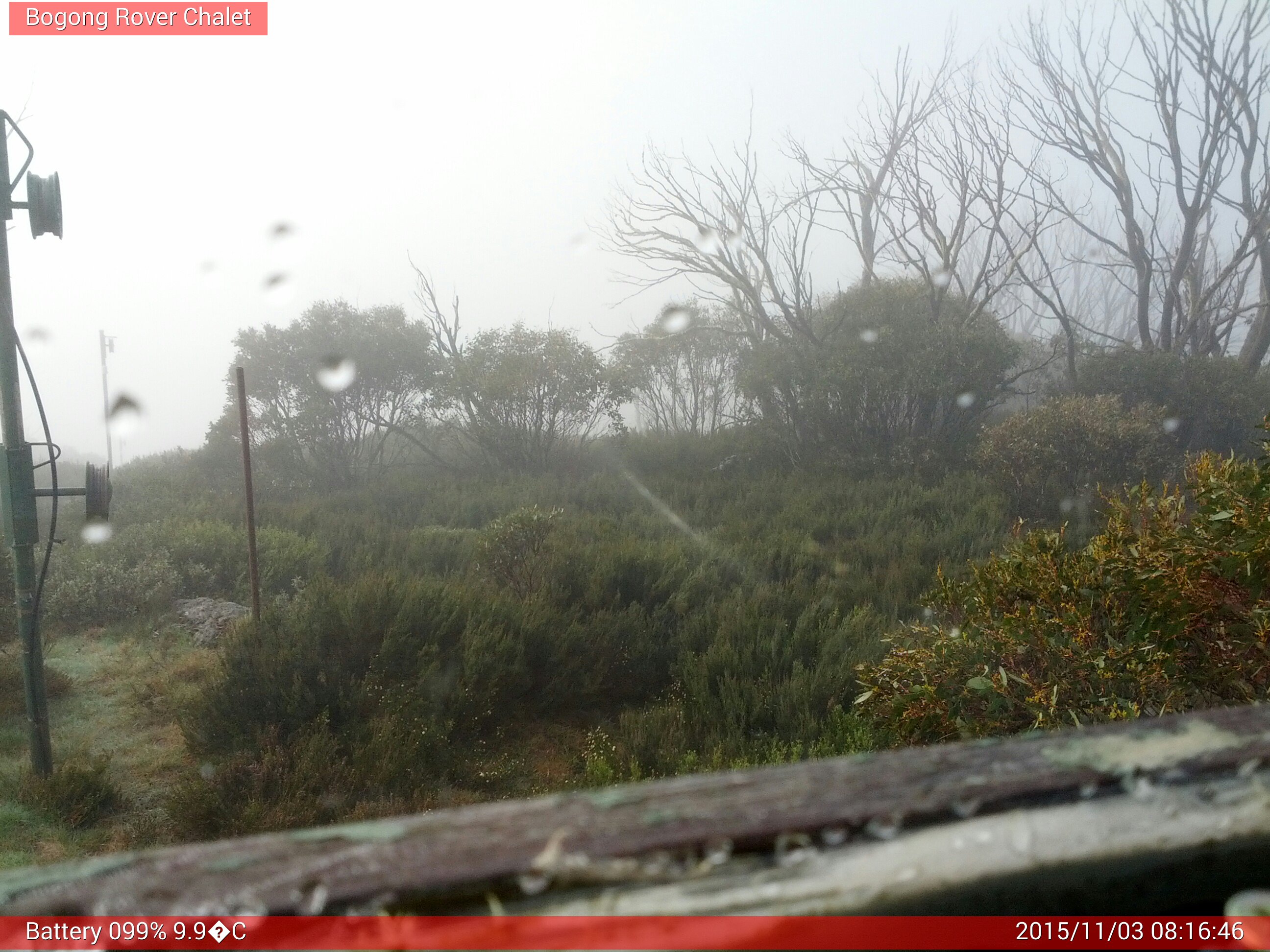 Bogong Web Cam 8:16am Tuesday 3rd of November 2015