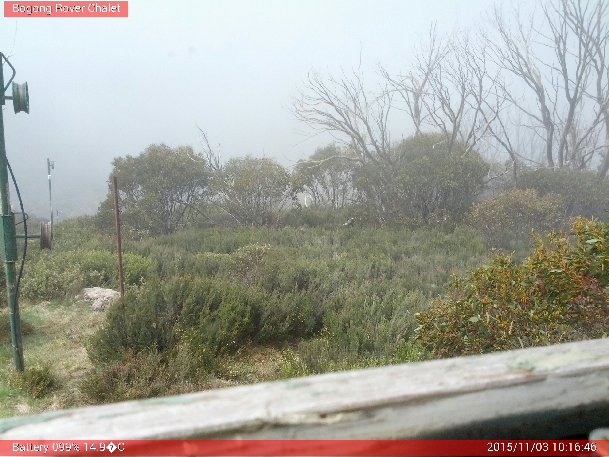 Bogong Web Cam 10:16am Tuesday 3rd of November 2015