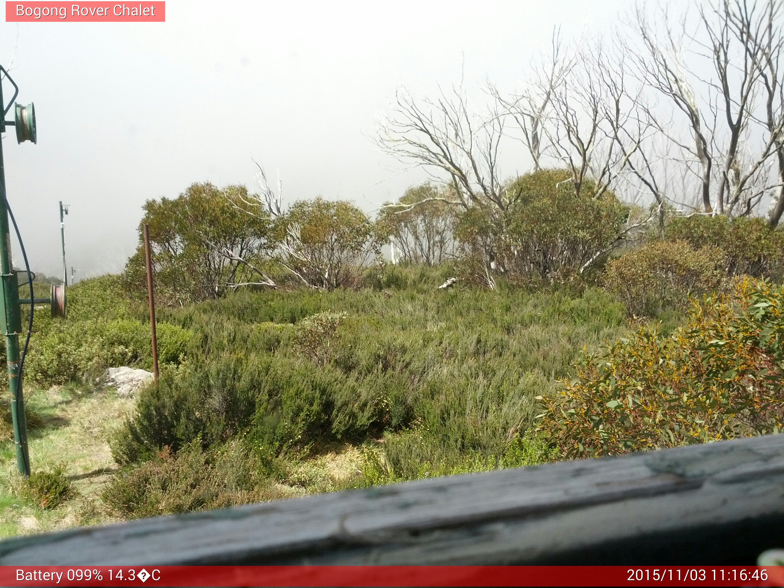 Bogong Web Cam 11:16am Tuesday 3rd of November 2015