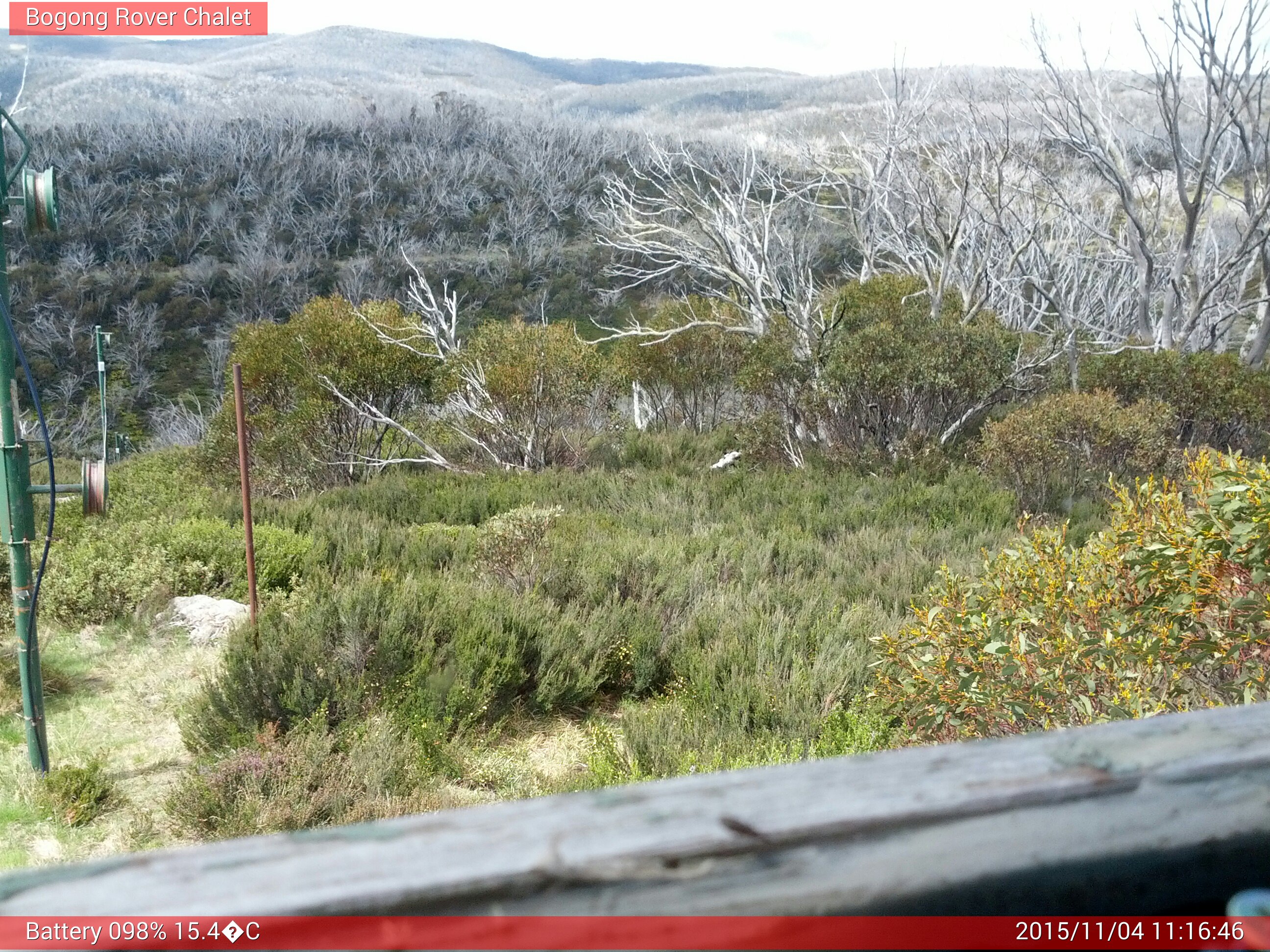 Bogong Web Cam 11:16am Wednesday 4th of November 2015