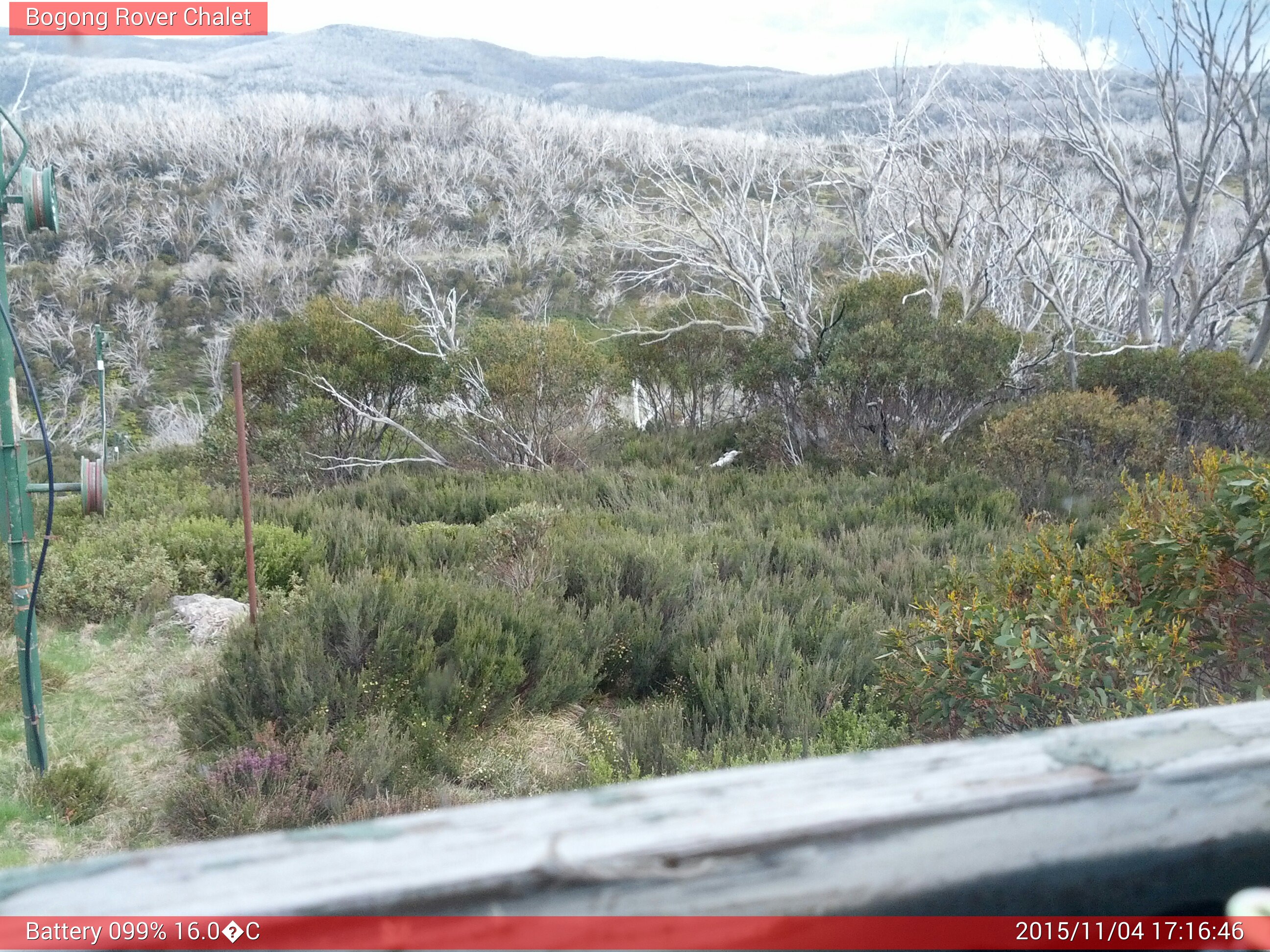 Bogong Web Cam 5:16pm Wednesday 4th of November 2015