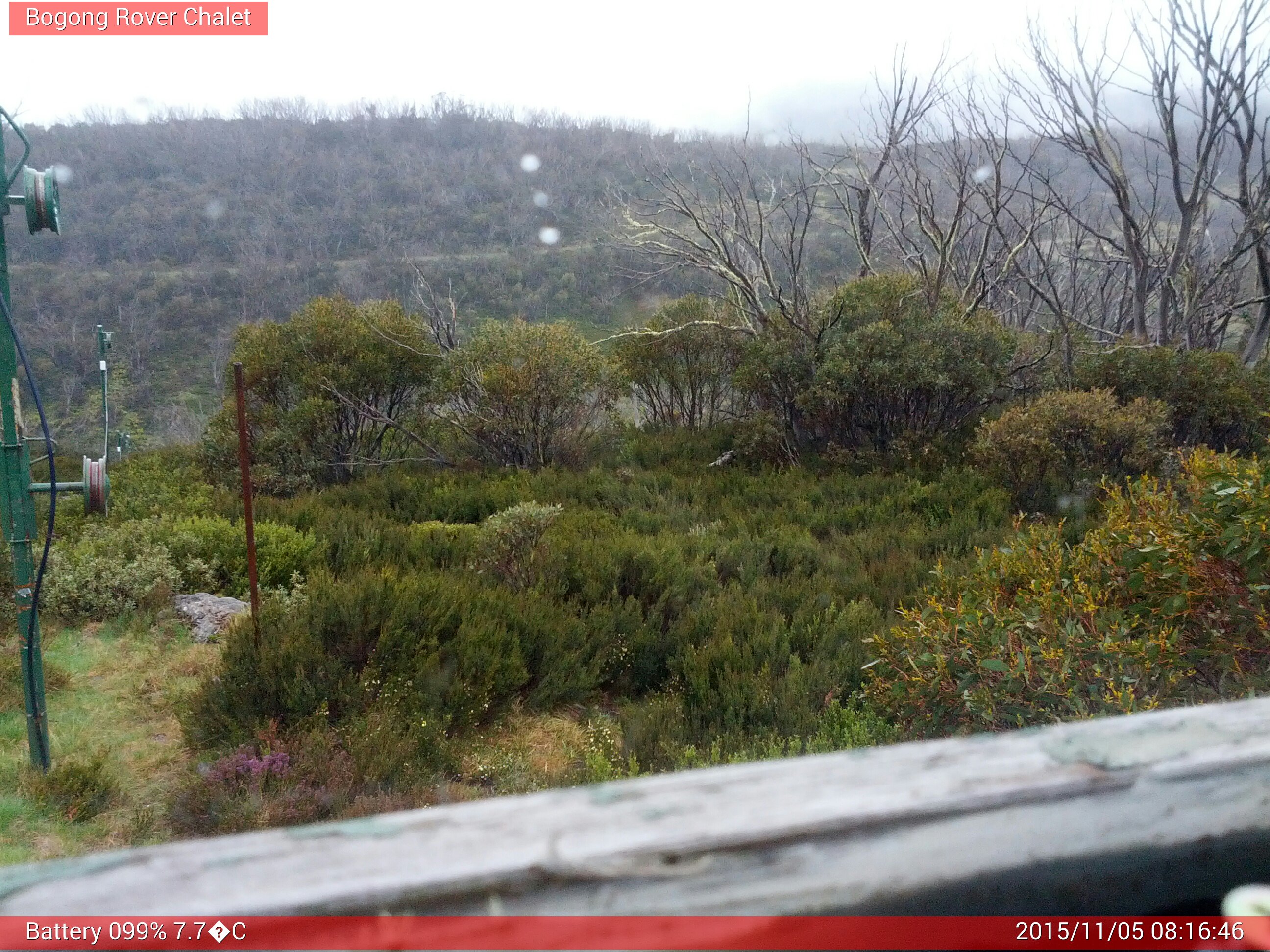 Bogong Web Cam 8:16am Thursday 5th of November 2015