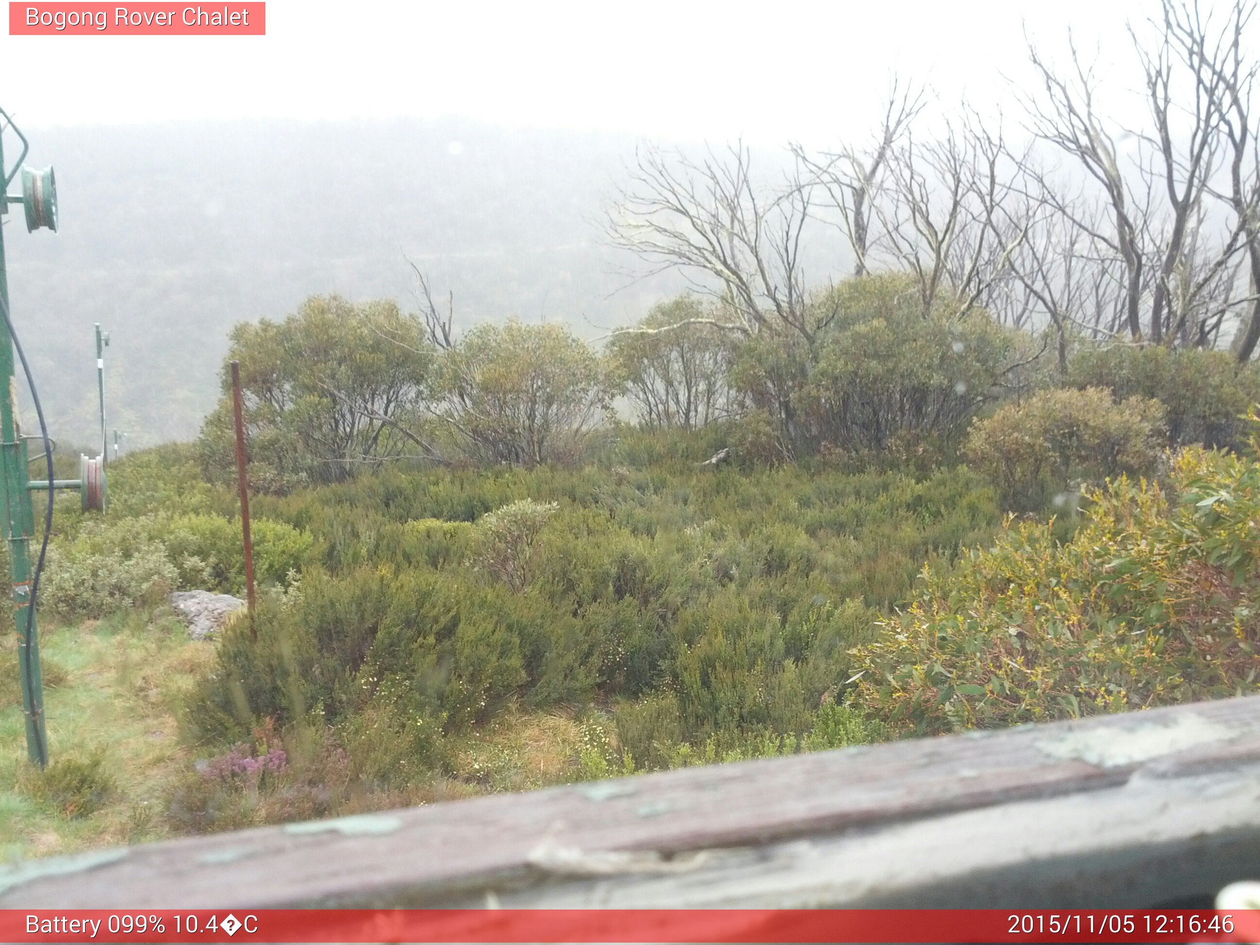 Bogong Web Cam 12:16pm Thursday 5th of November 2015