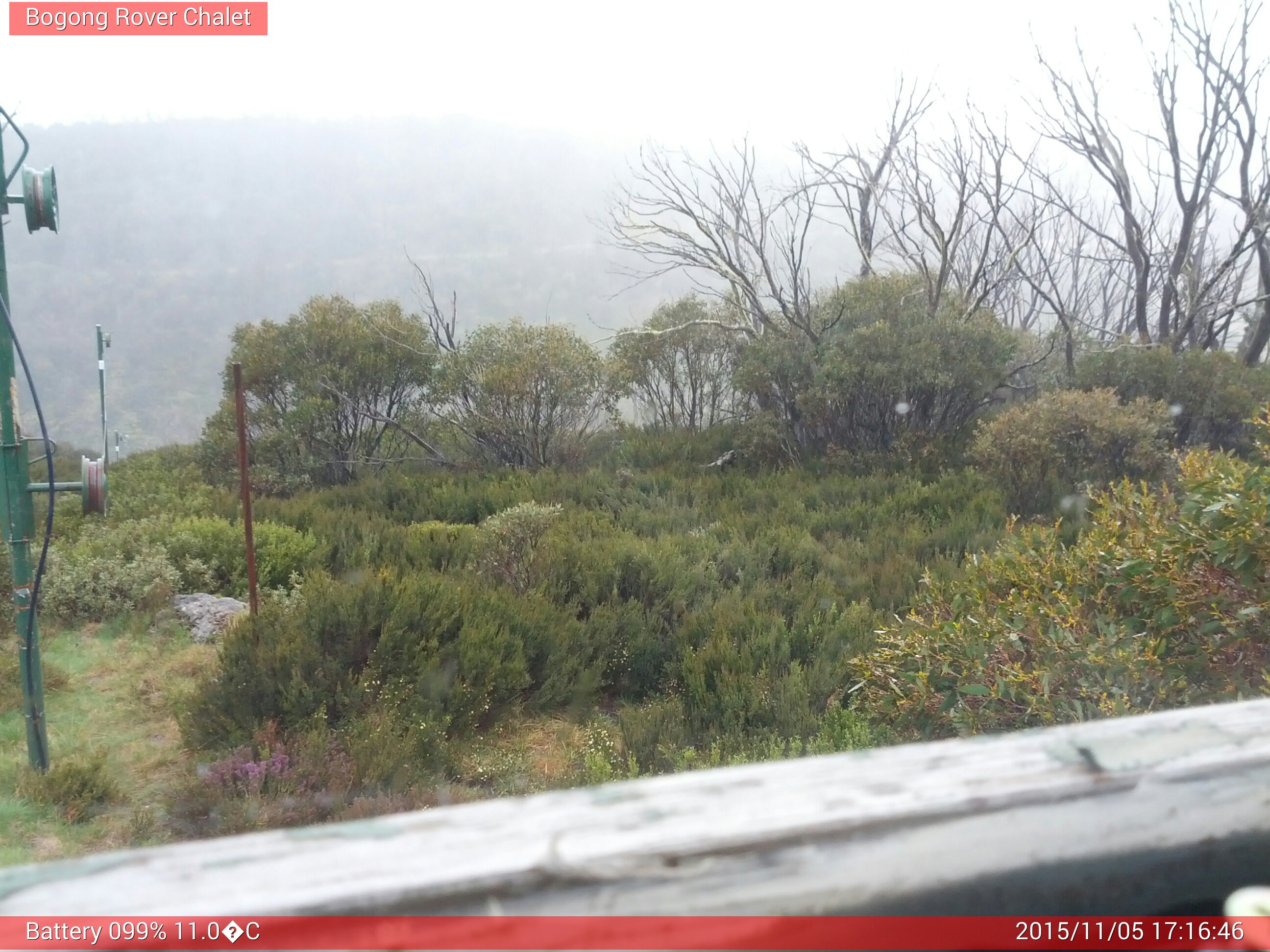 Bogong Web Cam 5:16pm Thursday 5th of November 2015