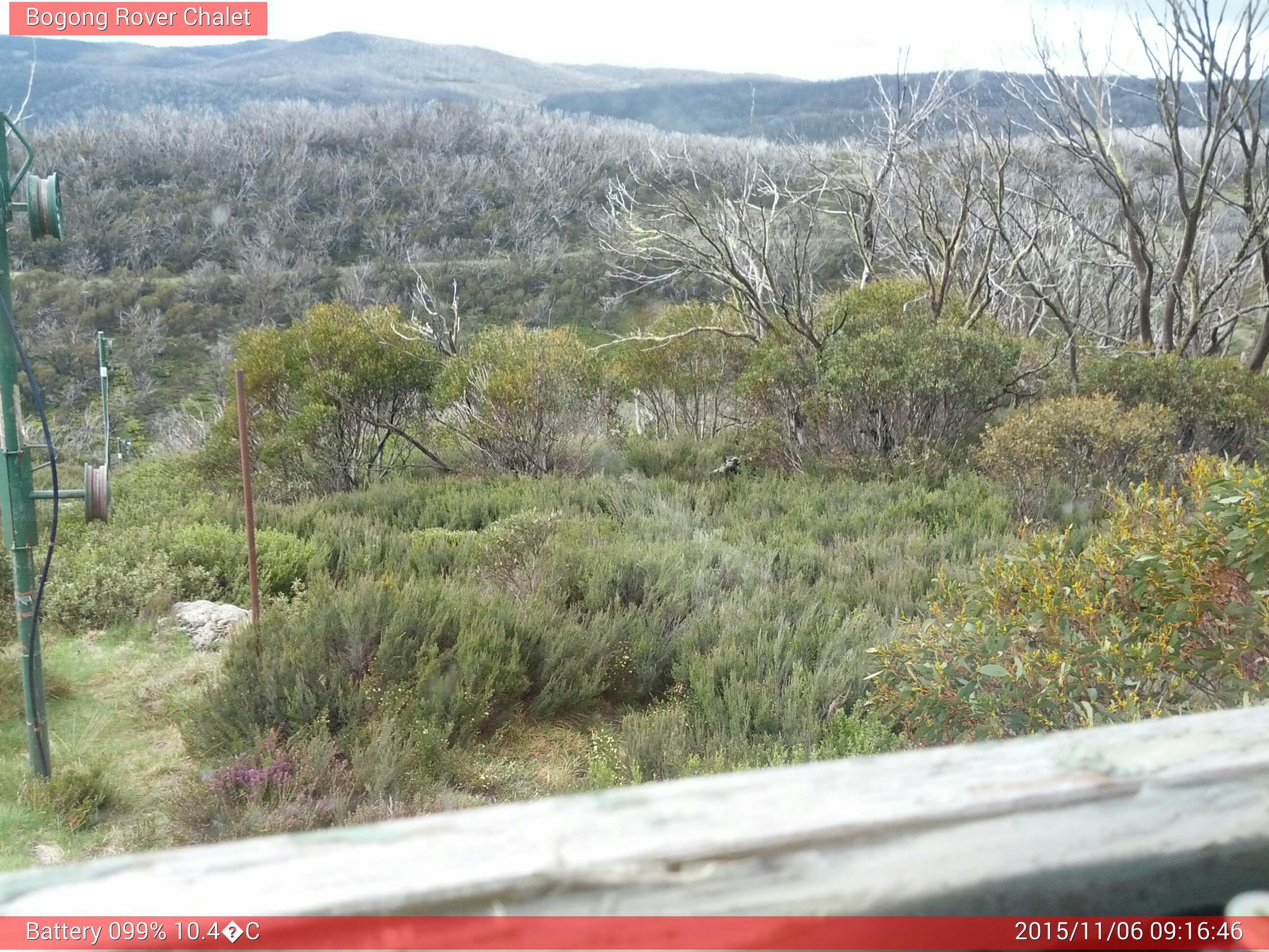 Bogong Web Cam 9:16am Friday 6th of November 2015