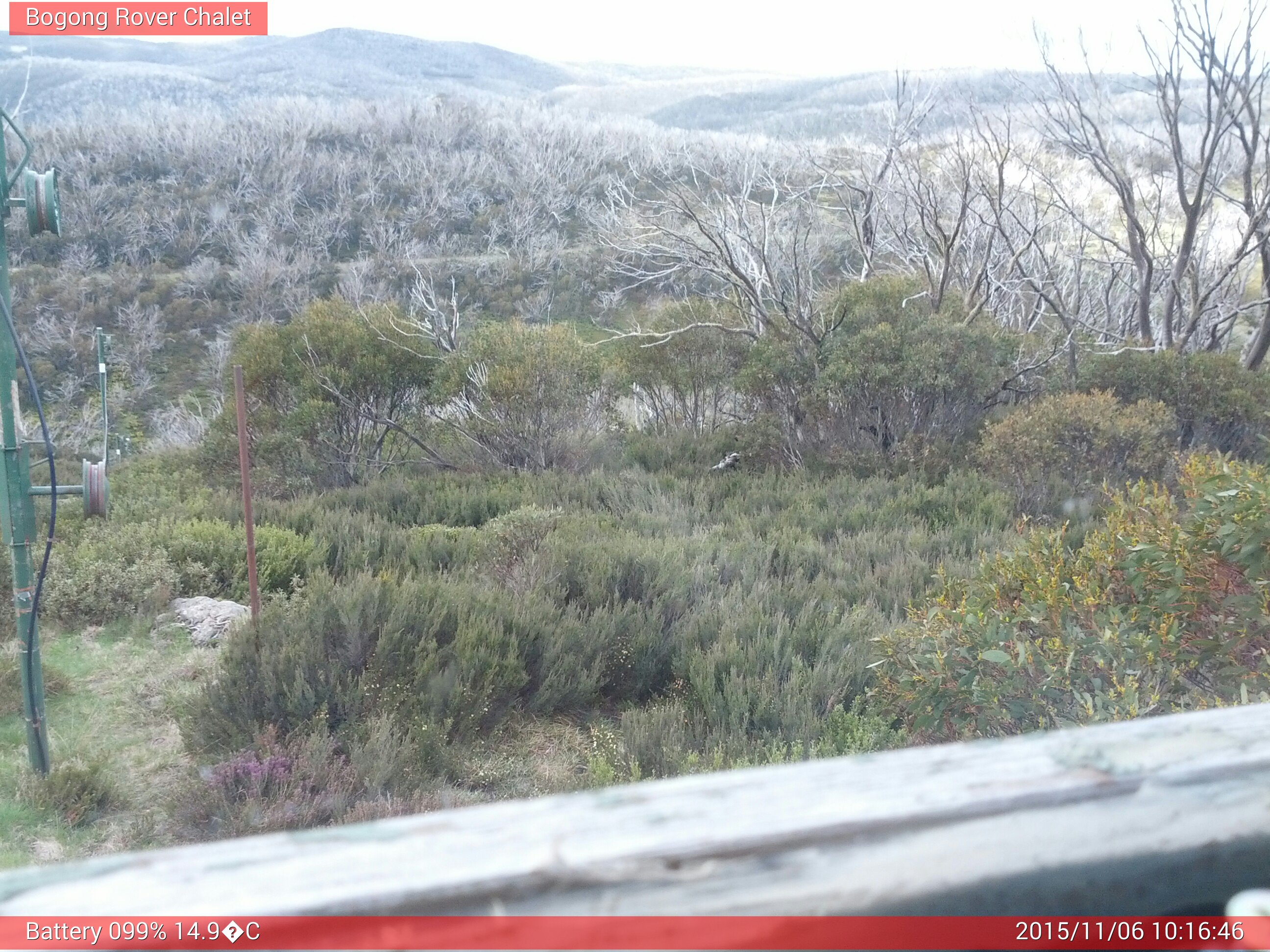 Bogong Web Cam 10:16am Friday 6th of November 2015