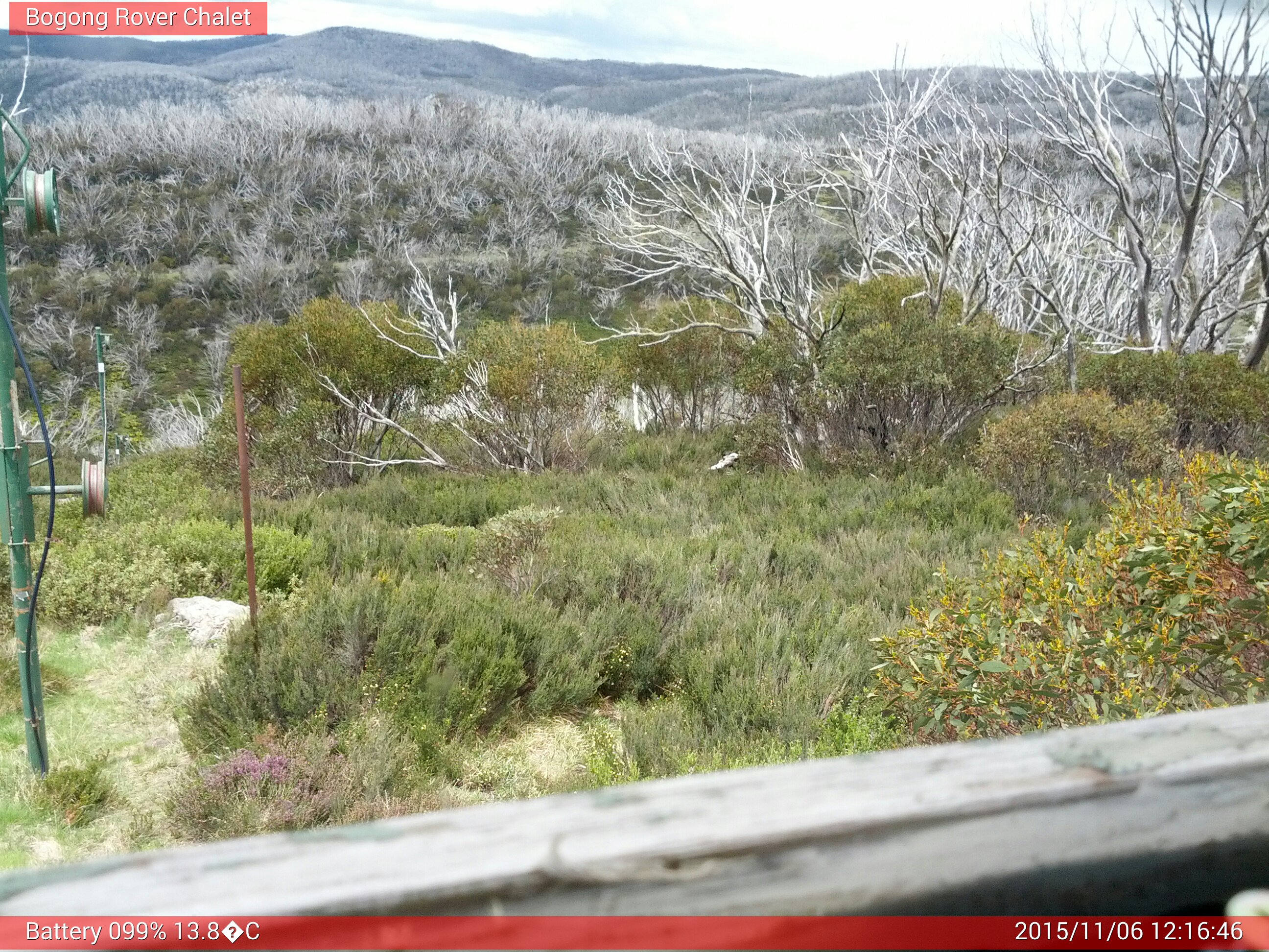 Bogong Web Cam 12:16pm Friday 6th of November 2015