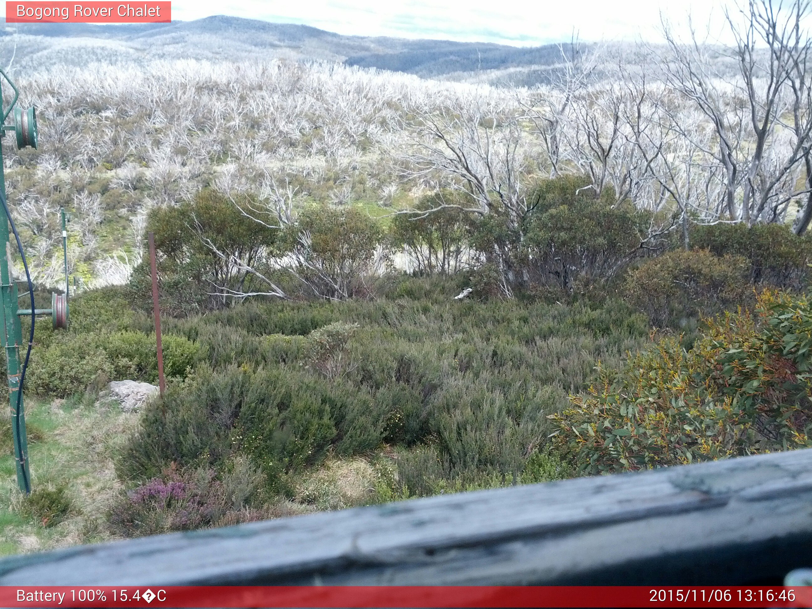 Bogong Web Cam 1:16pm Friday 6th of November 2015