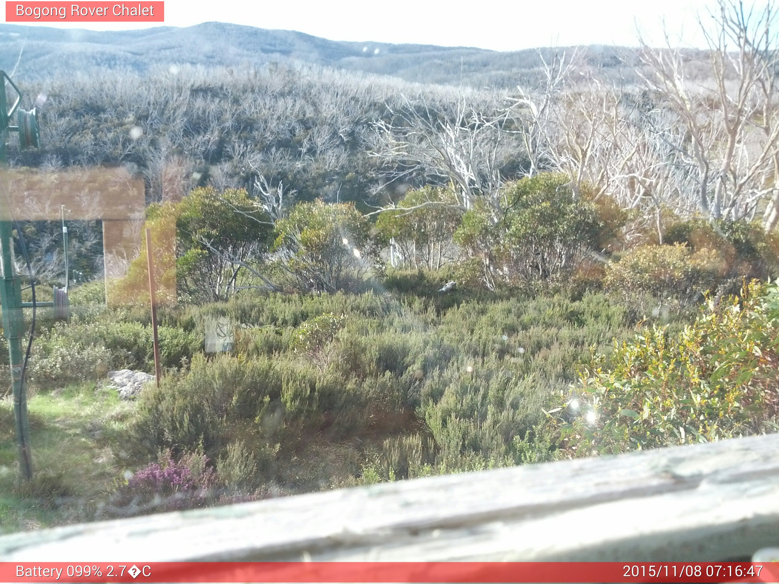 Bogong Web Cam 7:16am Sunday 8th of November 2015