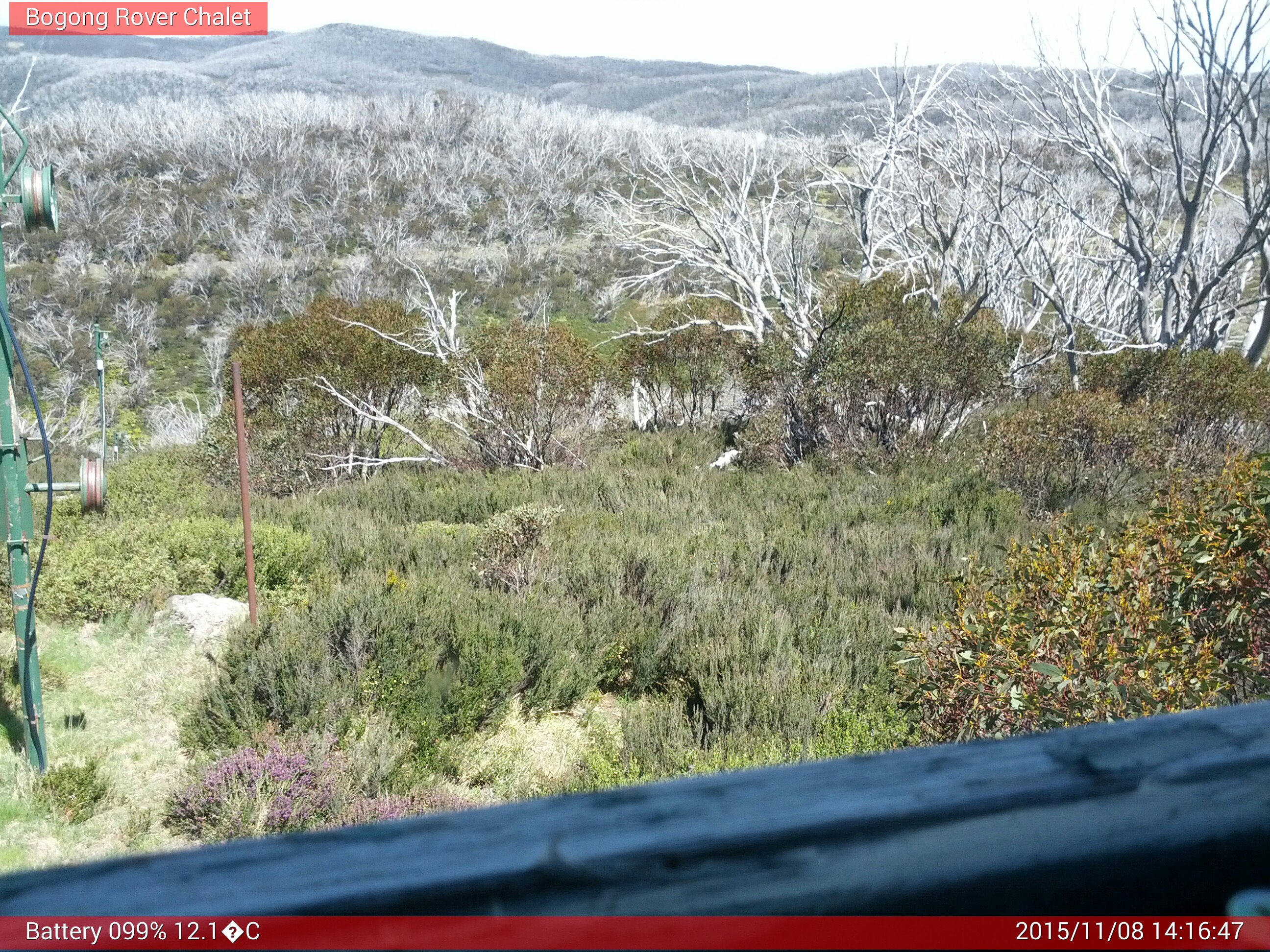 Bogong Web Cam 2:16pm Sunday 8th of November 2015