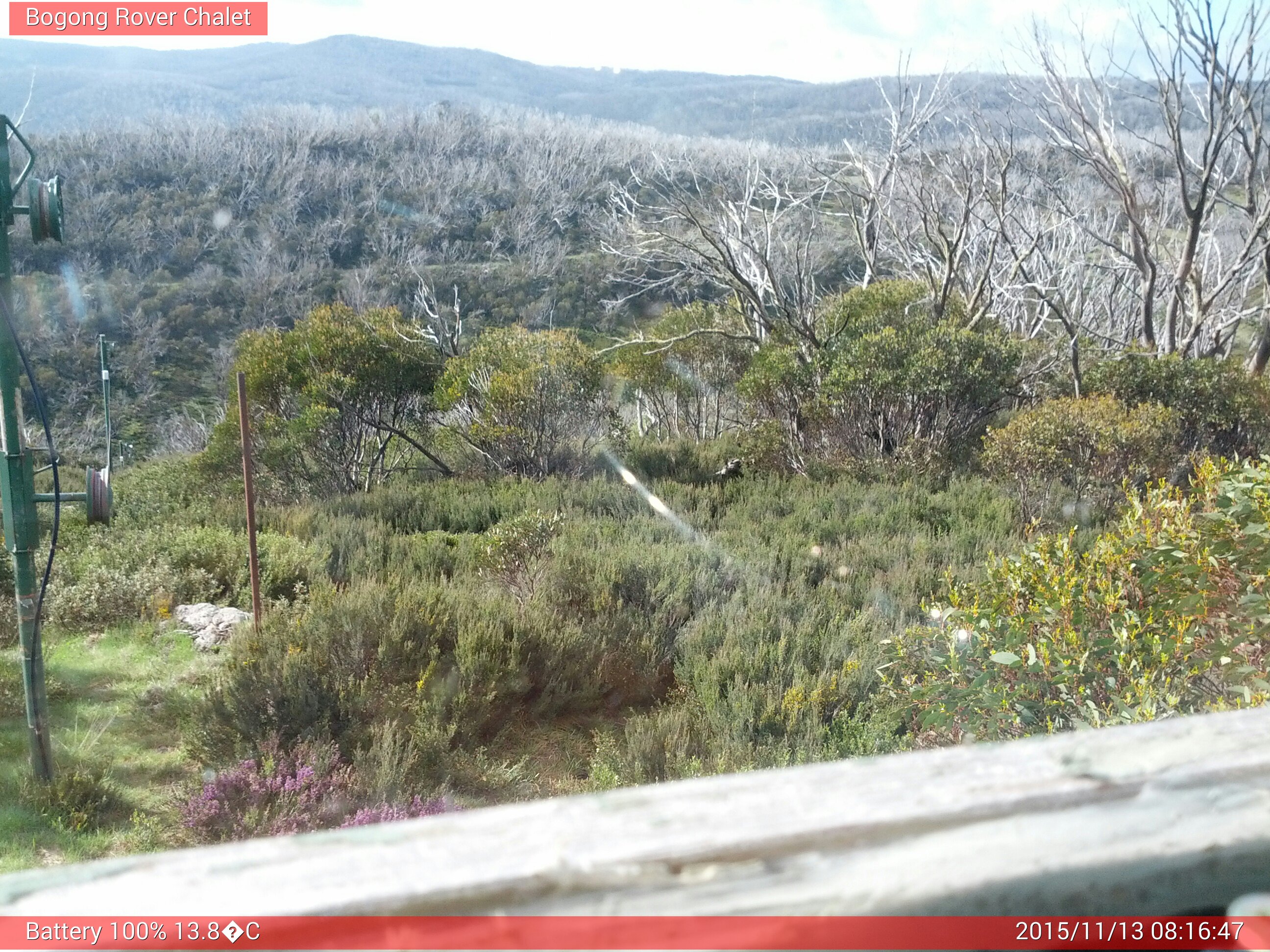 Bogong Web Cam 8:16am Friday 13th of November 2015