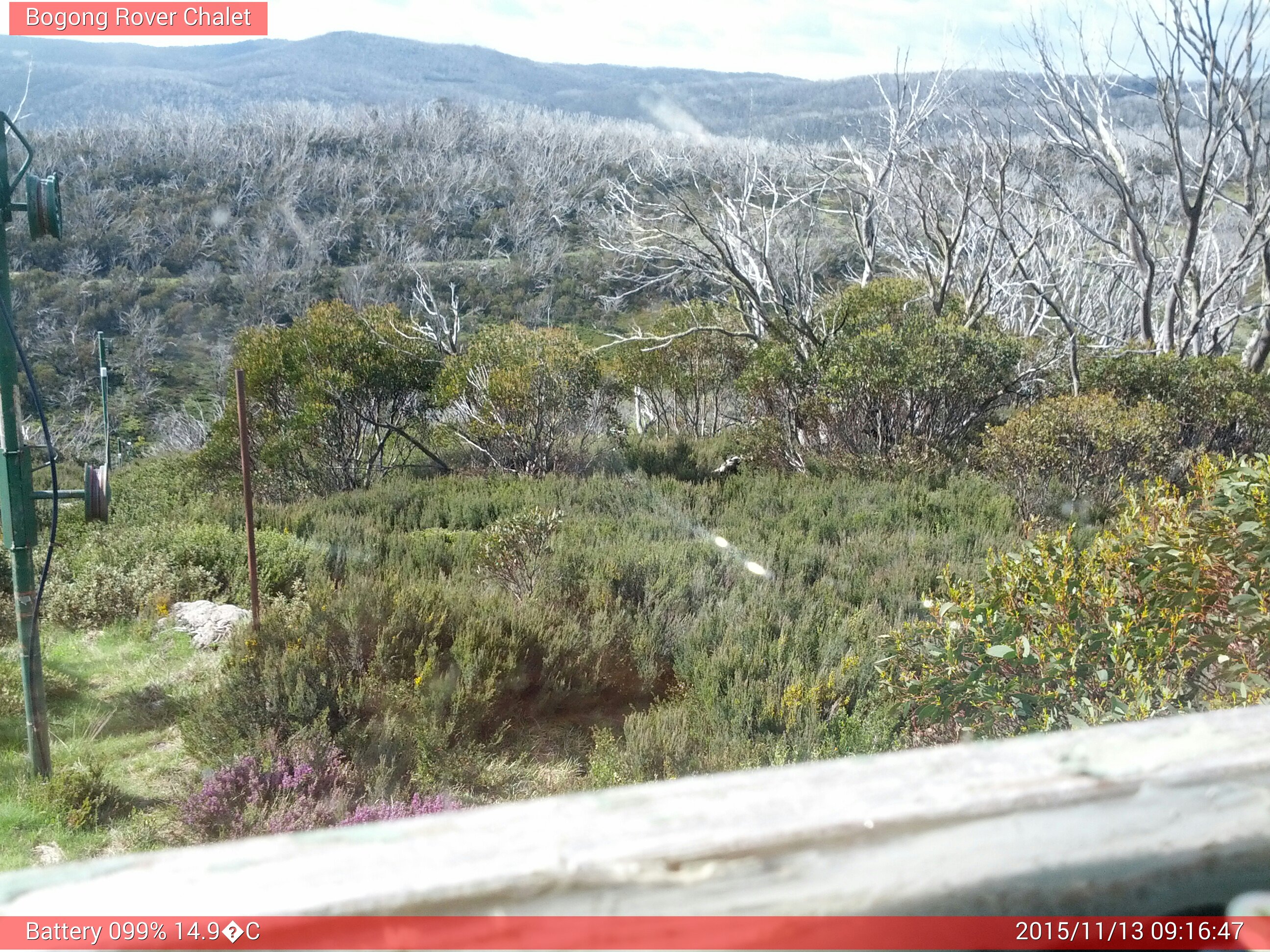 Bogong Web Cam 9:16am Friday 13th of November 2015