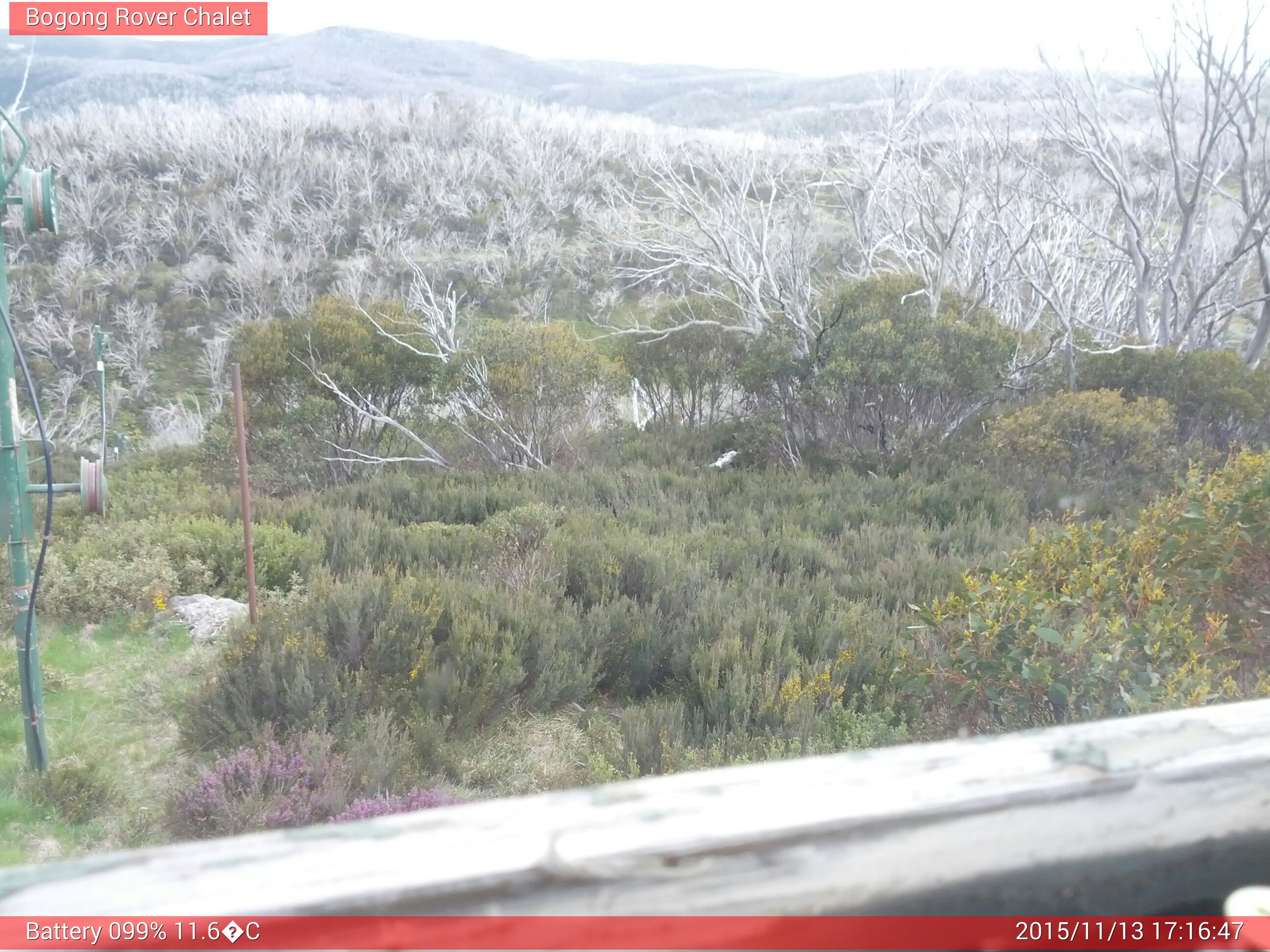 Bogong Web Cam 5:16pm Friday 13th of November 2015