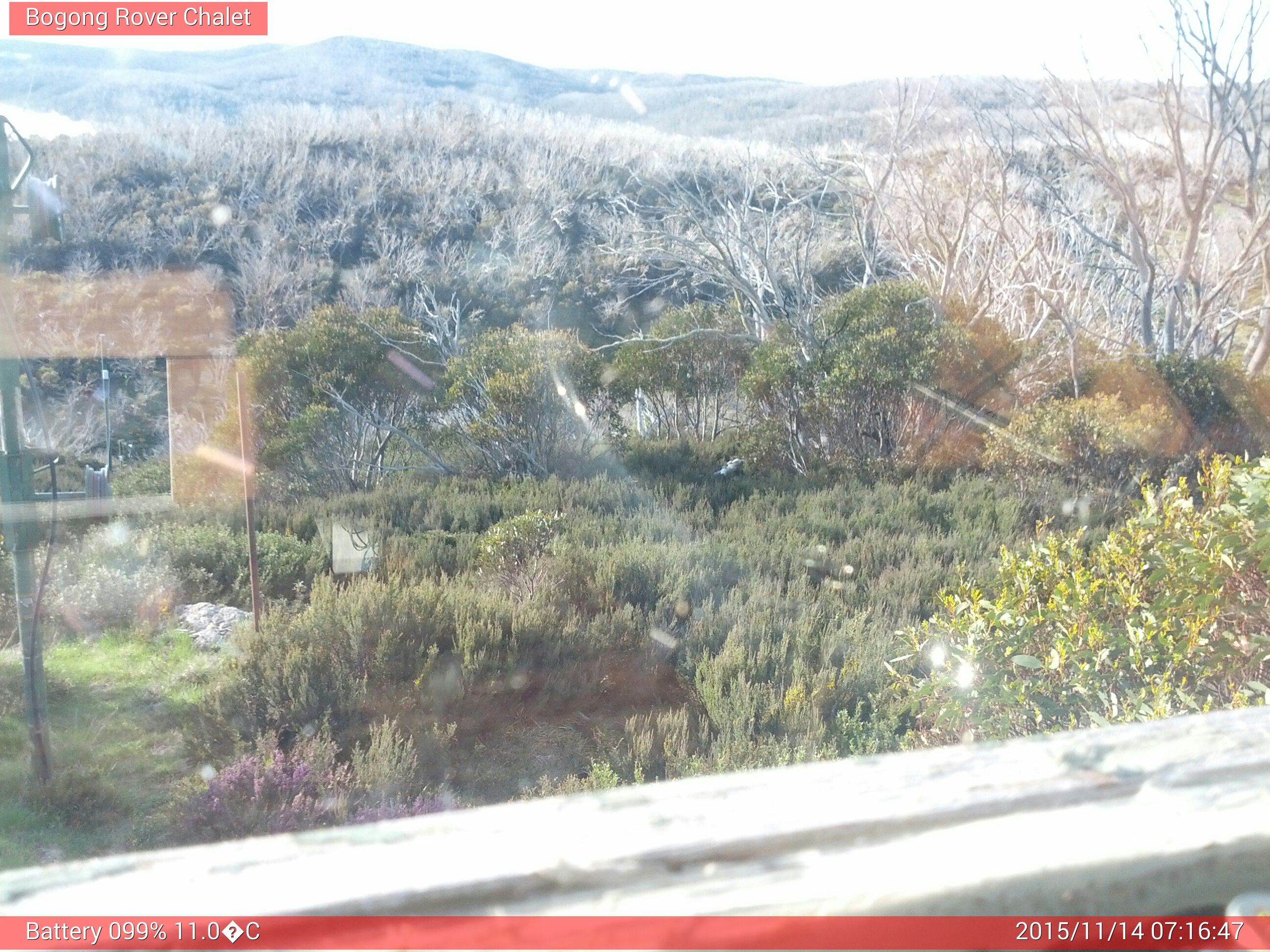 Bogong Web Cam 7:16am Saturday 14th of November 2015