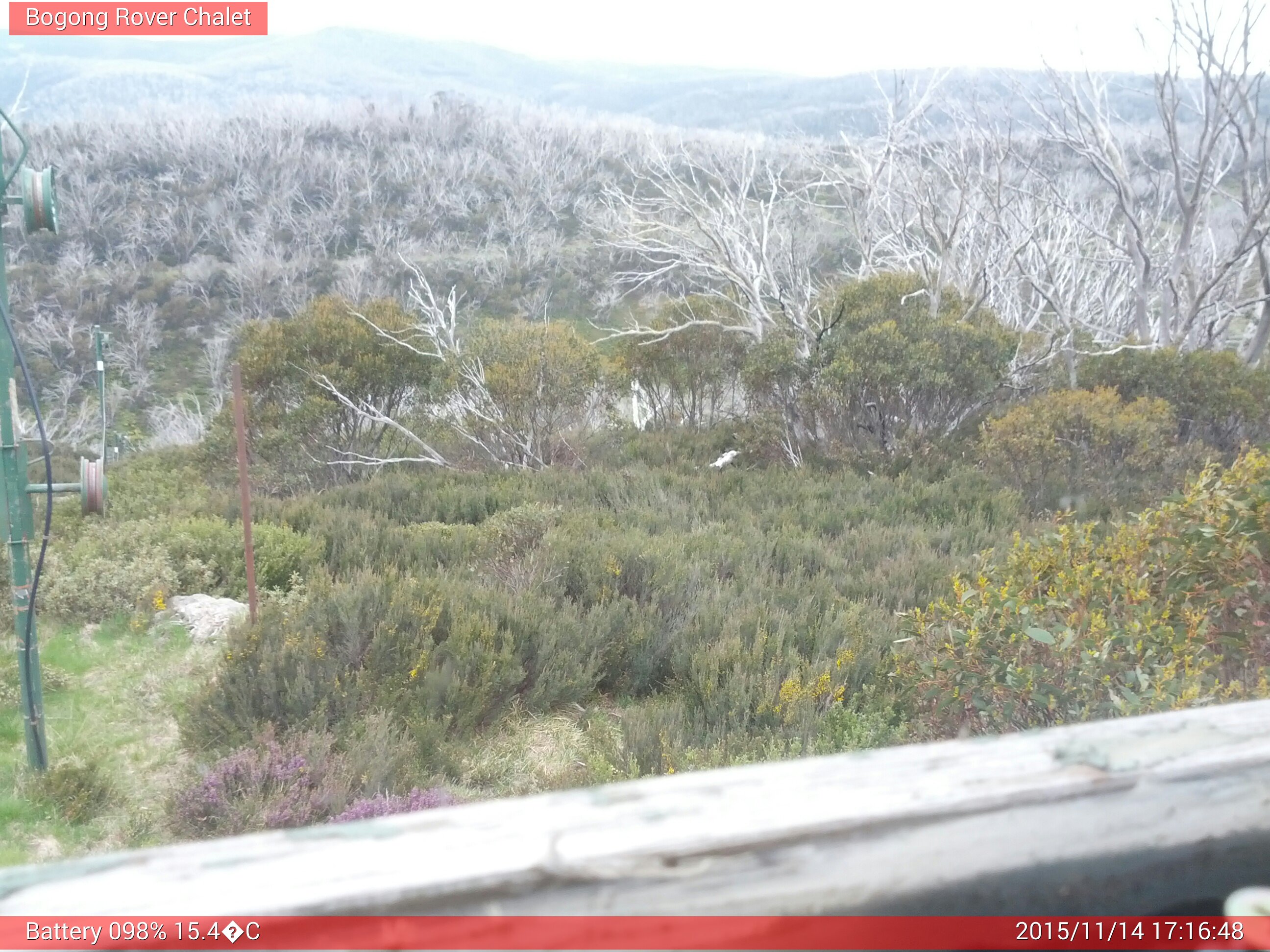 Bogong Web Cam 5:16pm Saturday 14th of November 2015