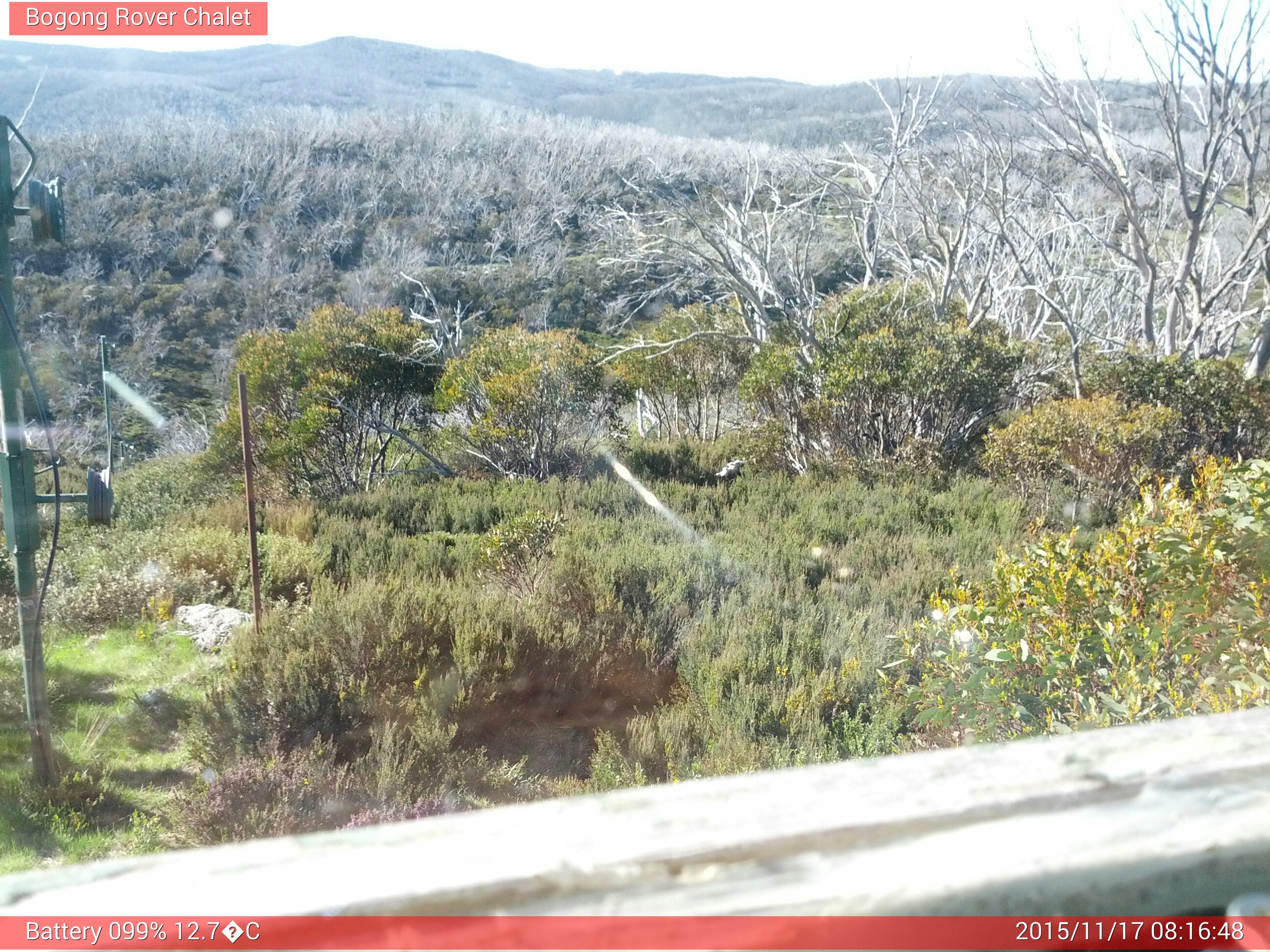 Bogong Web Cam 8:16am Tuesday 17th of November 2015