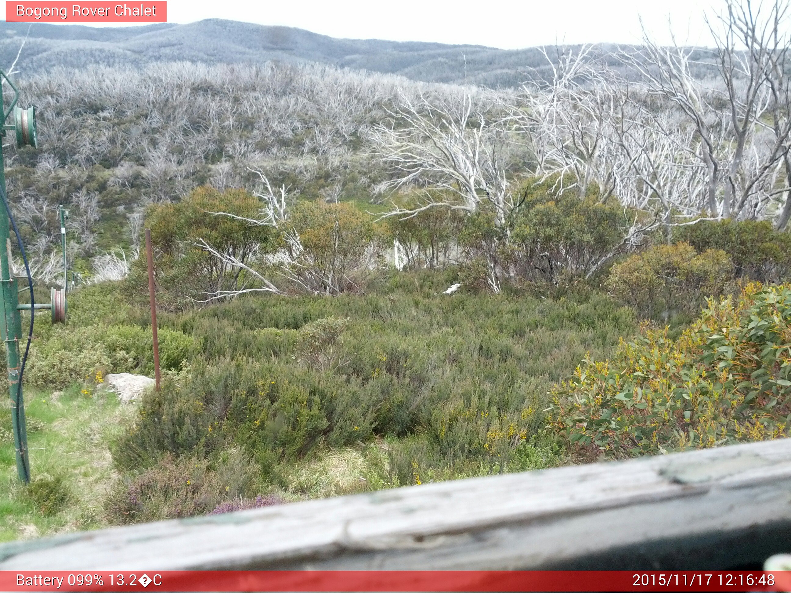 Bogong Web Cam 12:16pm Tuesday 17th of November 2015