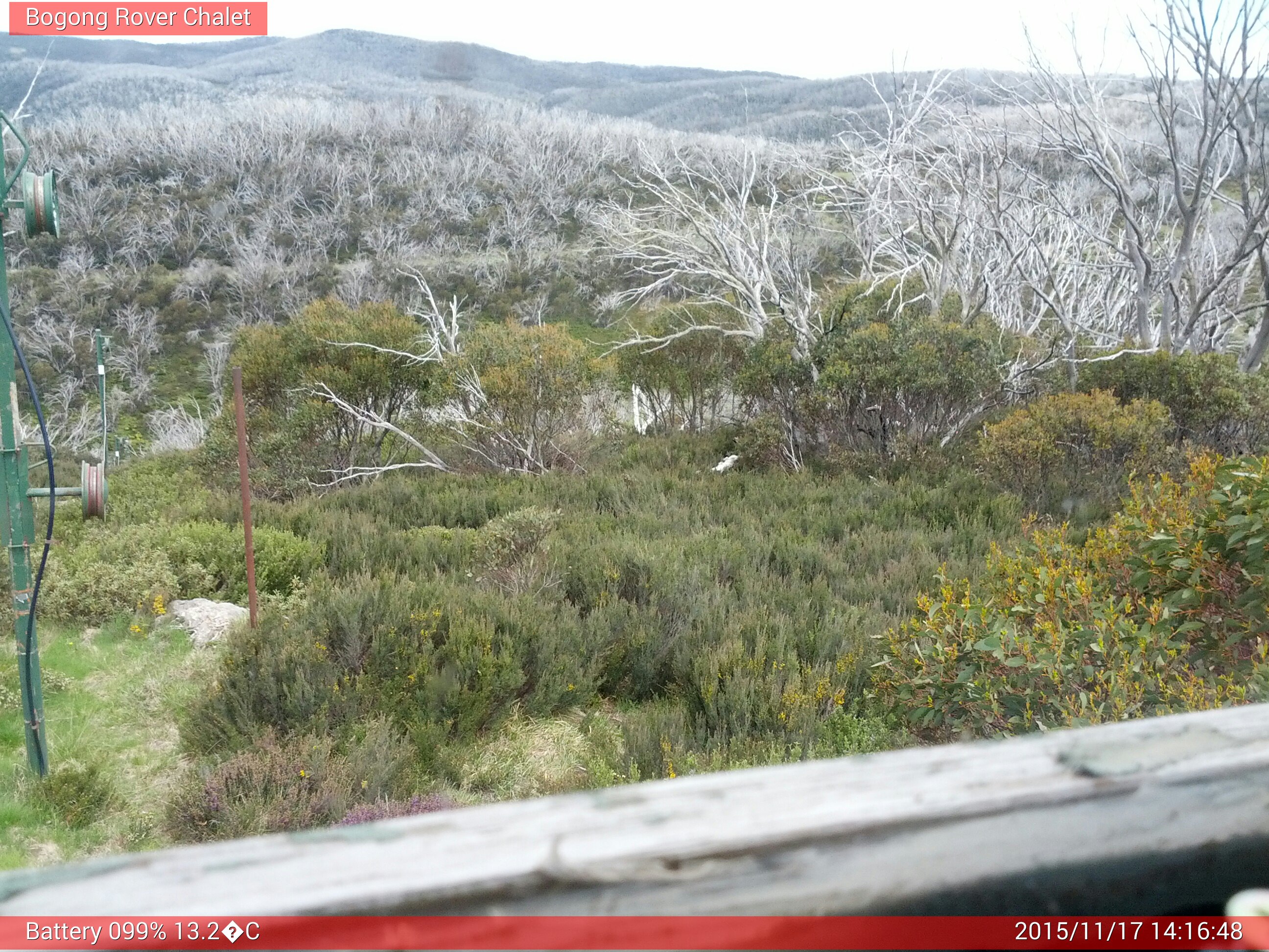 Bogong Web Cam 2:16pm Tuesday 17th of November 2015