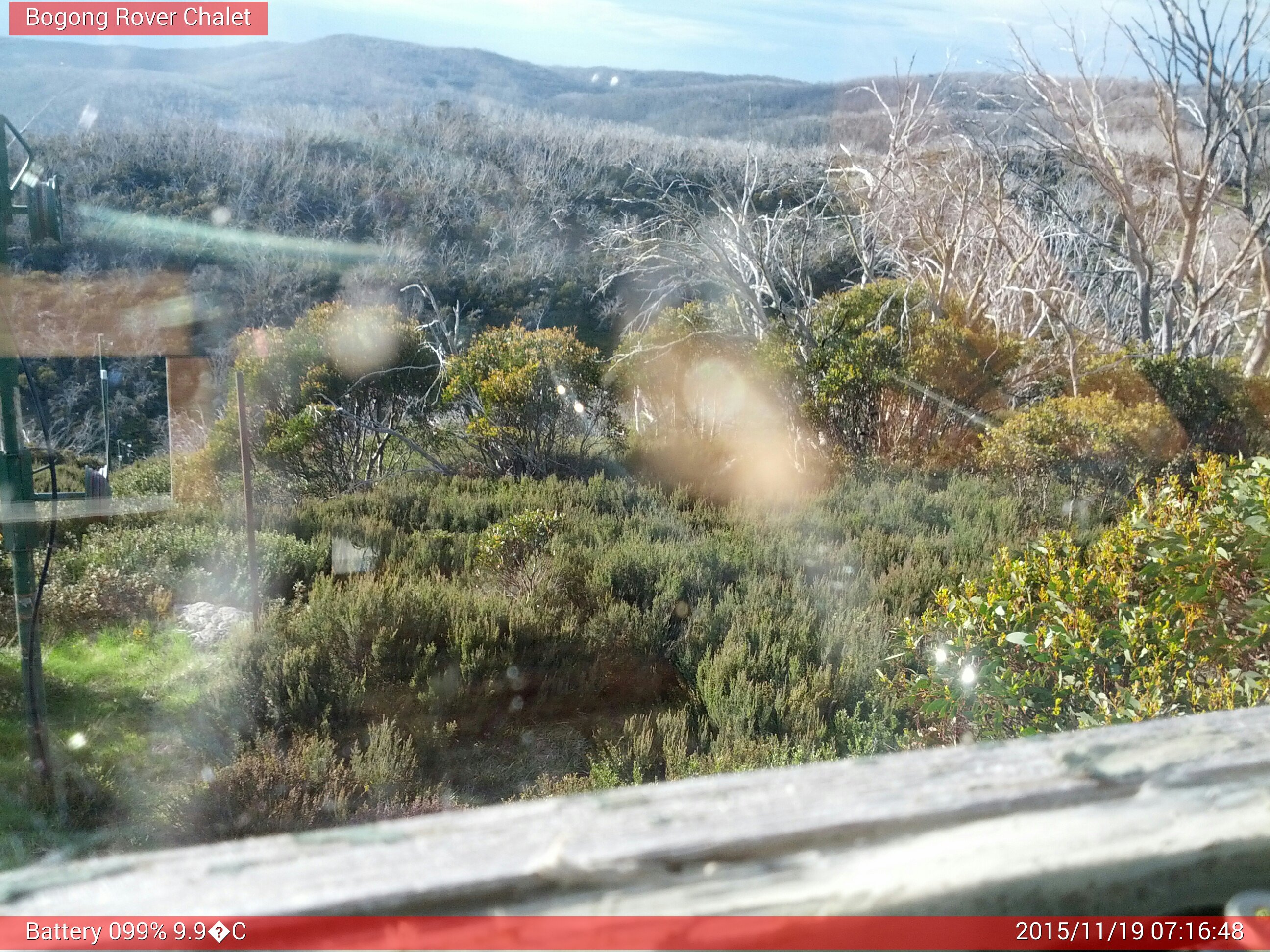 Bogong Web Cam 7:16am Thursday 19th of November 2015