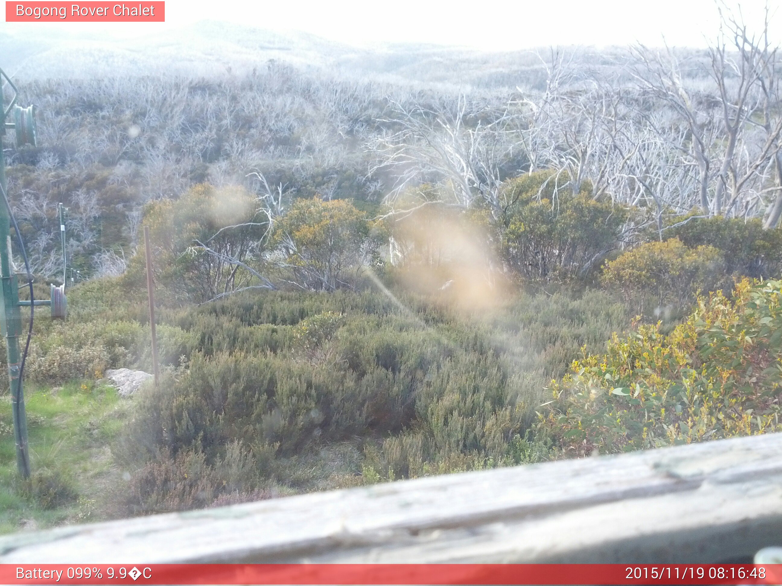 Bogong Web Cam 8:16am Thursday 19th of November 2015