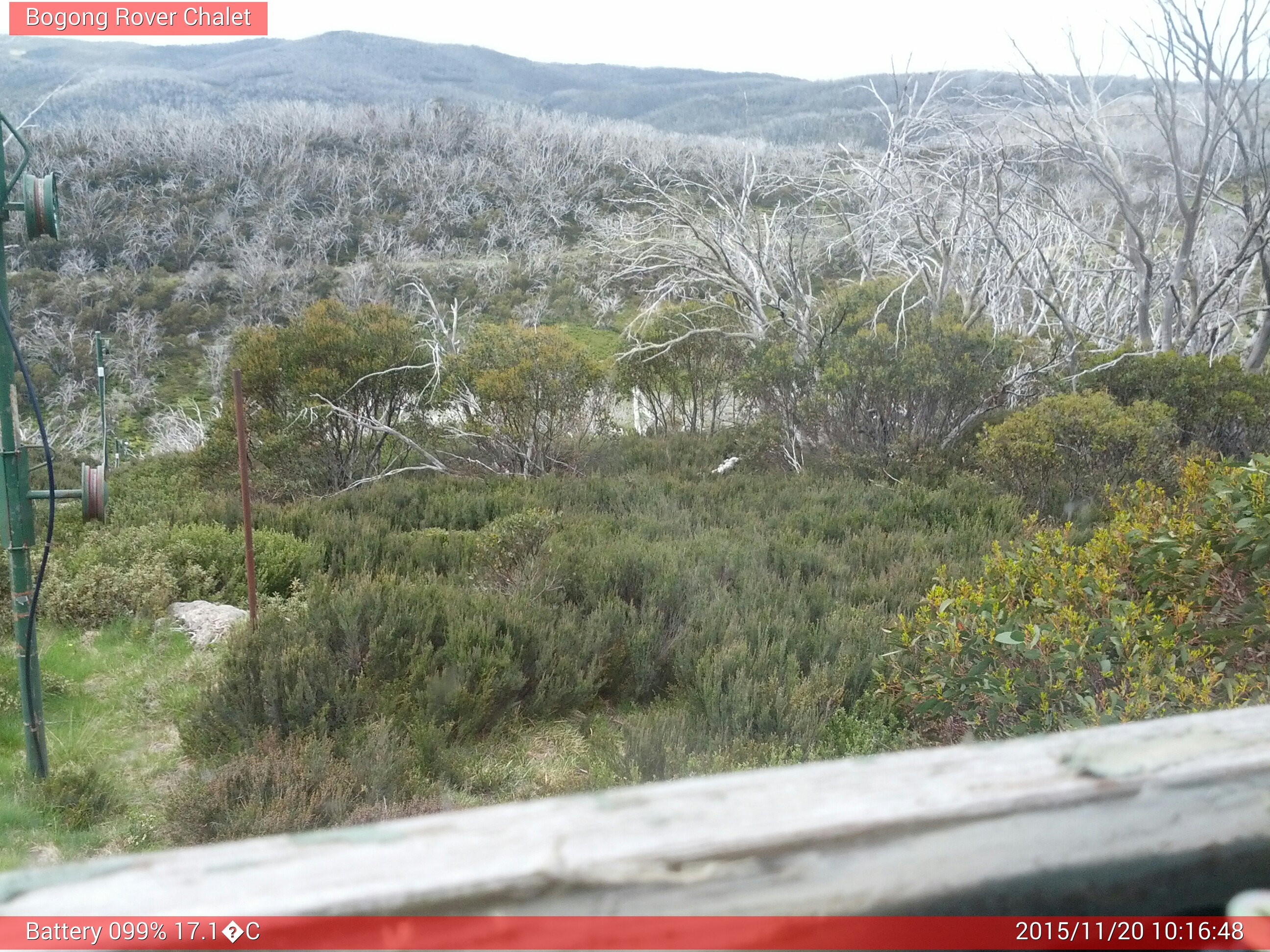 Bogong Web Cam 10:16am Friday 20th of November 2015