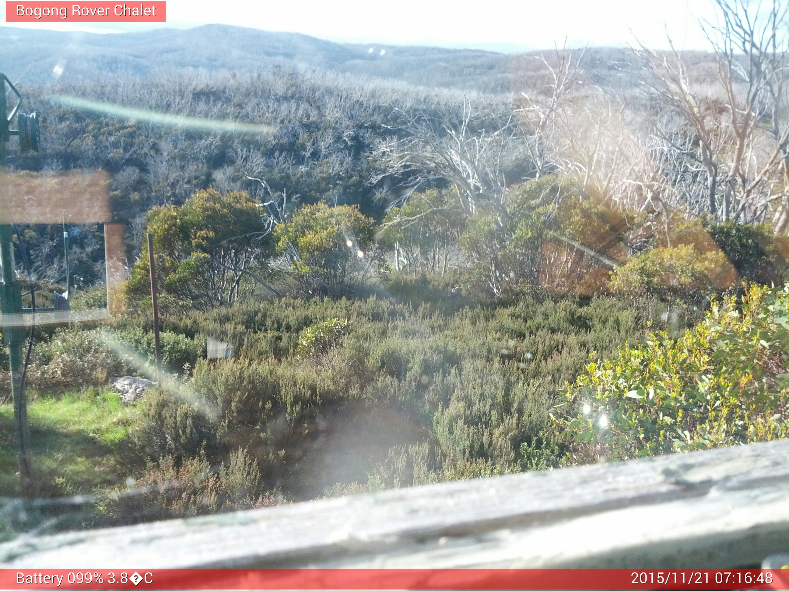 Bogong Web Cam 7:16am Saturday 21st of November 2015