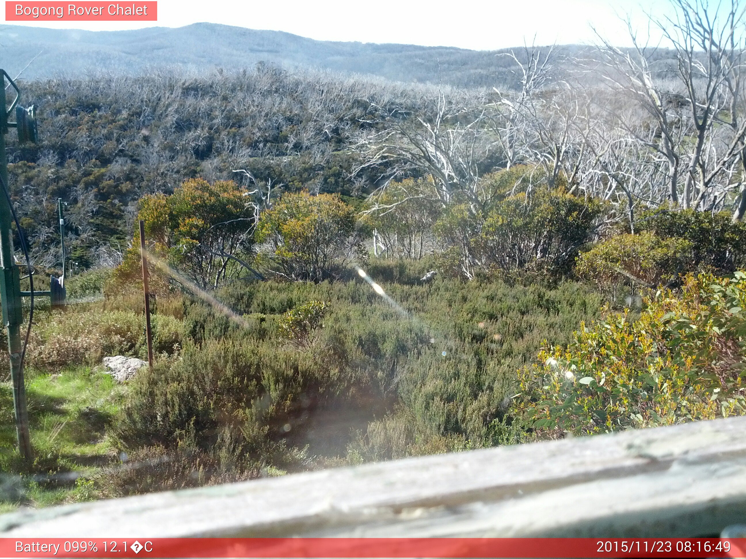 Bogong Web Cam 8:16am Monday 23rd of November 2015