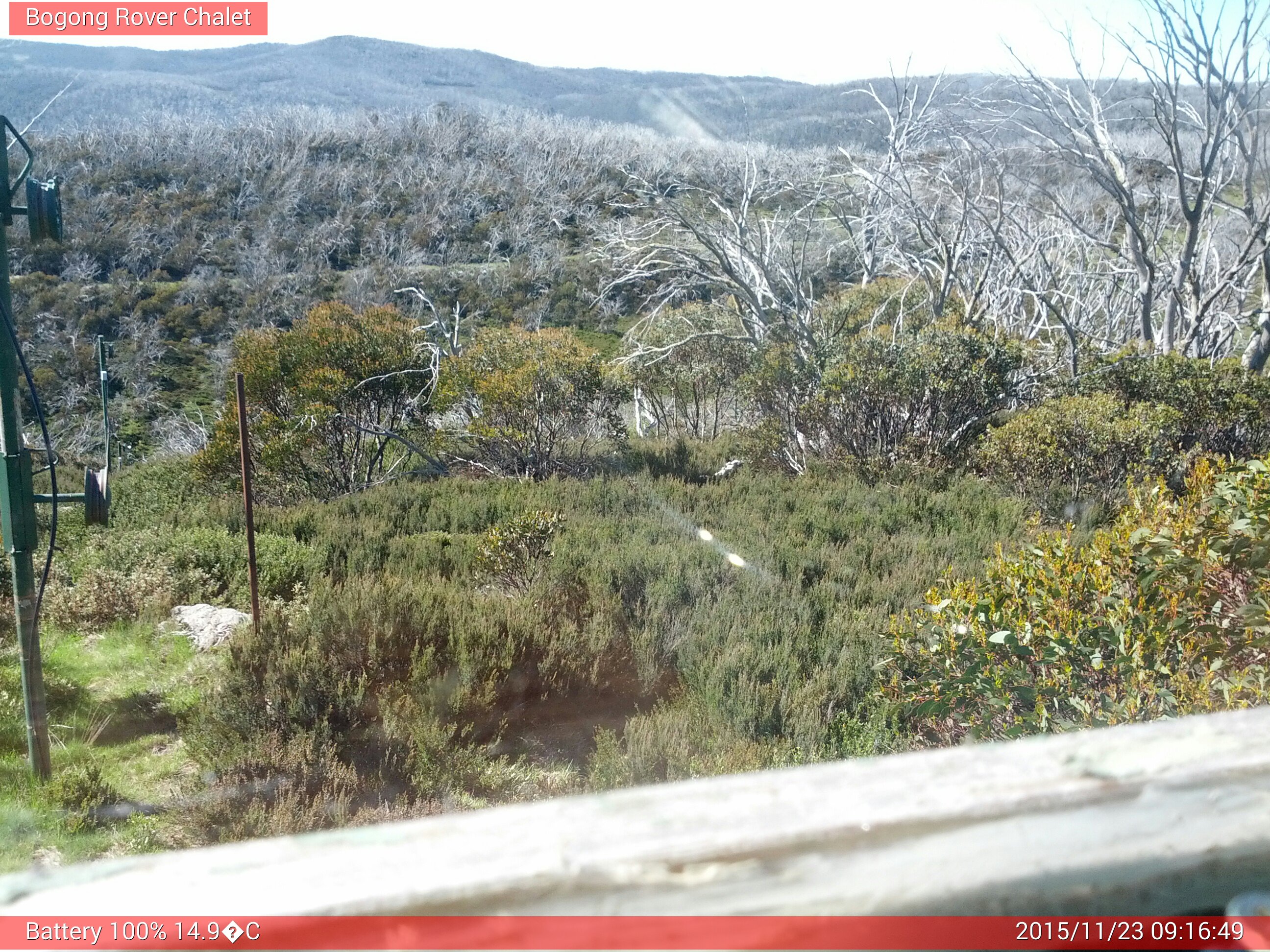 Bogong Web Cam 9:16am Monday 23rd of November 2015