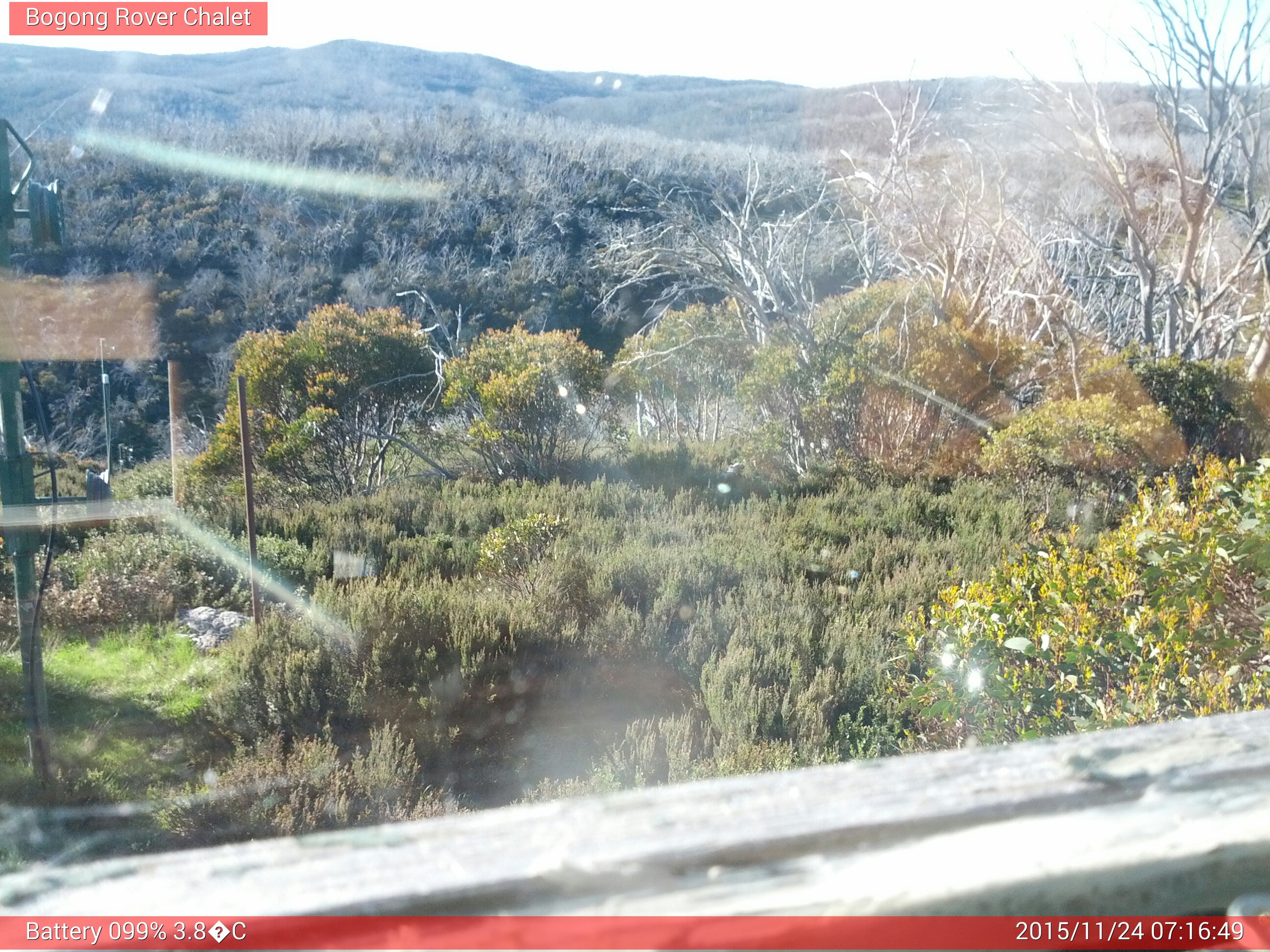 Bogong Web Cam 7:16am Tuesday 24th of November 2015